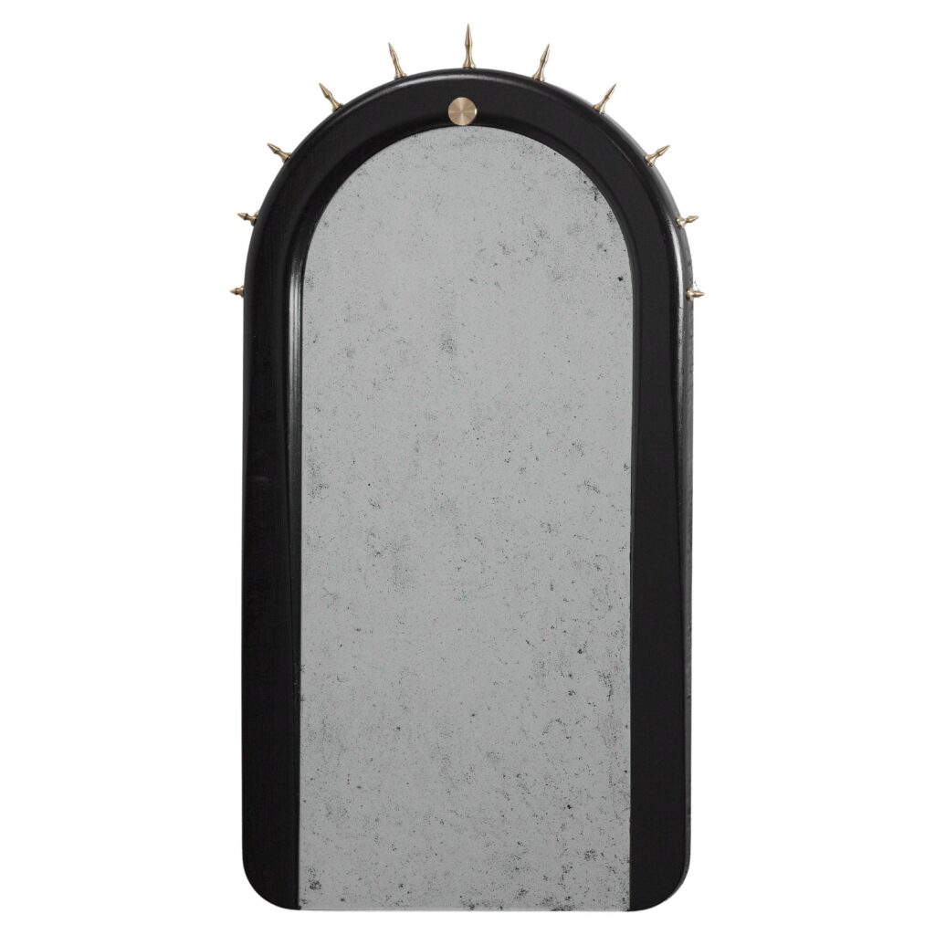 Sitiera Wall Mirror in Solid Wood, Aged Bronze & Aged Mirror by Estudio Andean 1