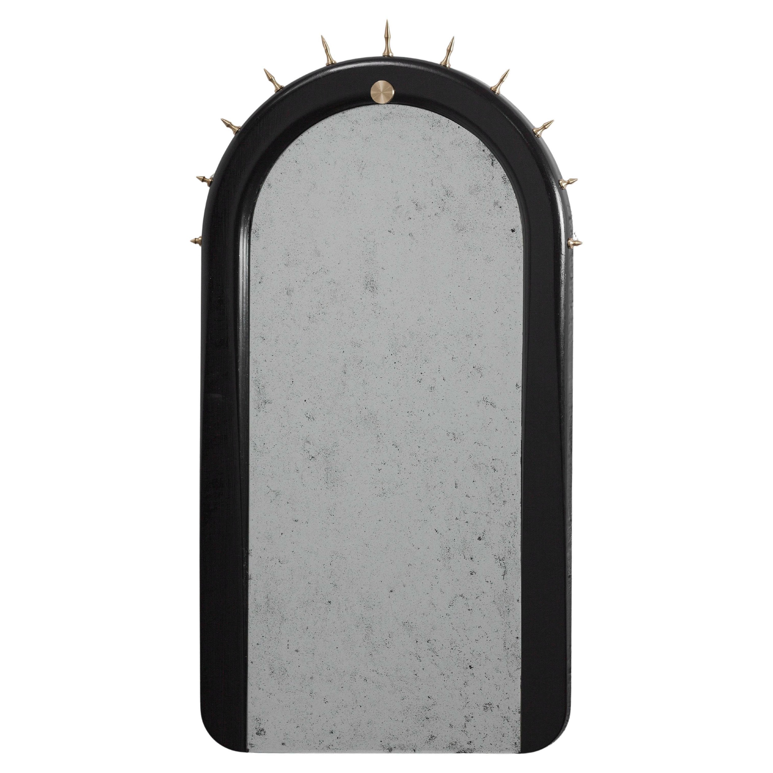 Sitiera Wall Mirror in Solid Wood, Aged Bronze & Aged Mirror by Estudio Andean 1