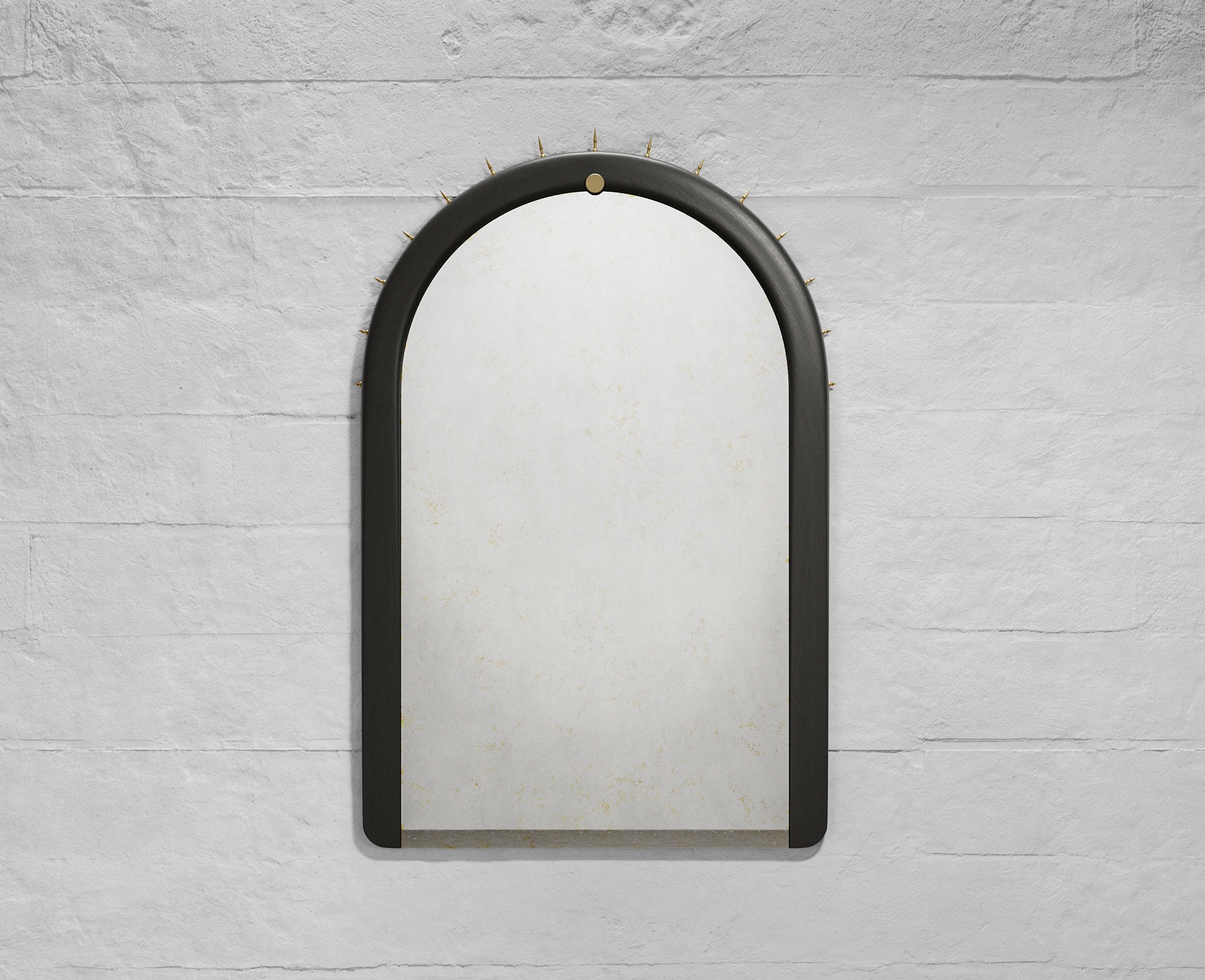 Sitiera Wall Mirror in Solid Wood, Aged Bronze & Aged Mirror by Estudio Andean 2