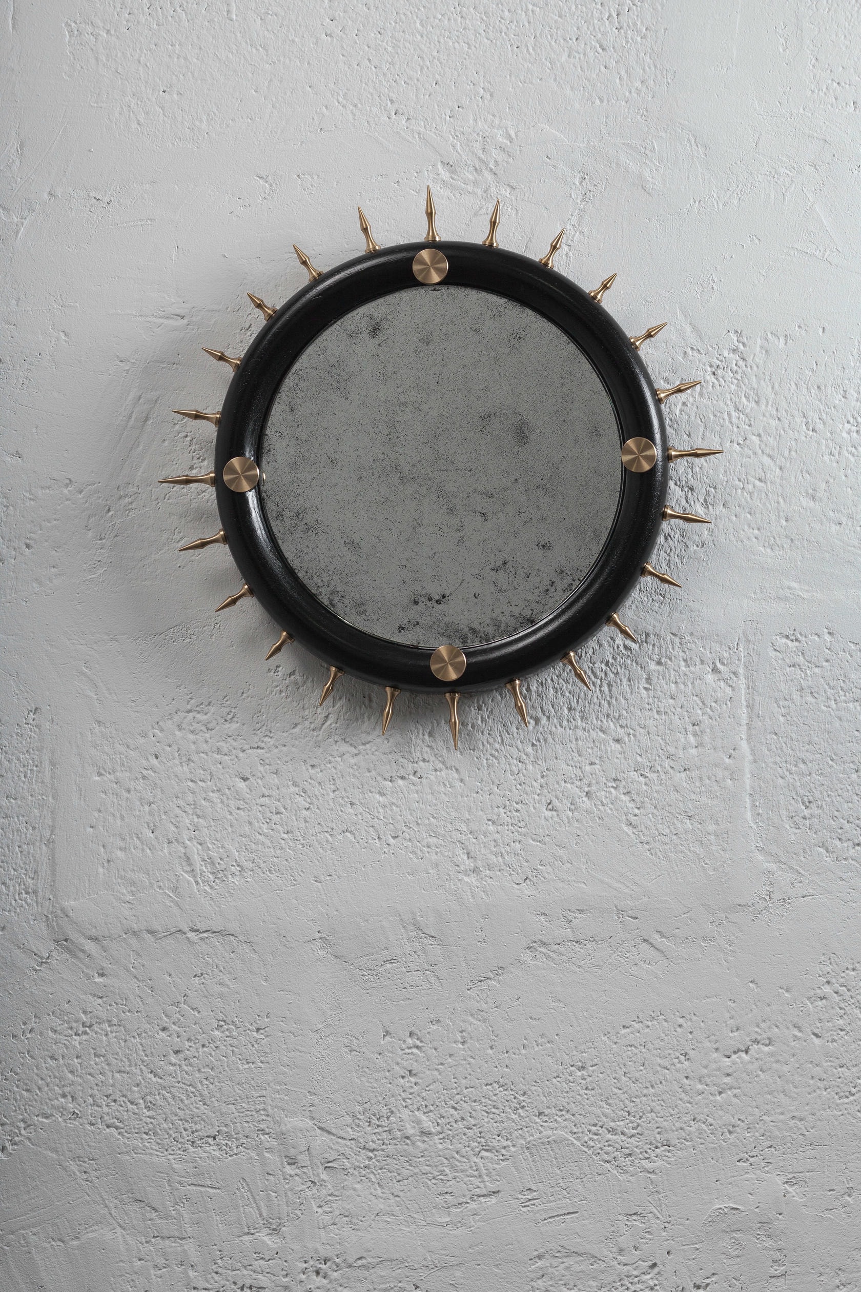 Sitiera Wall Mirror in Solid Wood, Aged Bronze & Aged Mirror by Estudio Andean 2