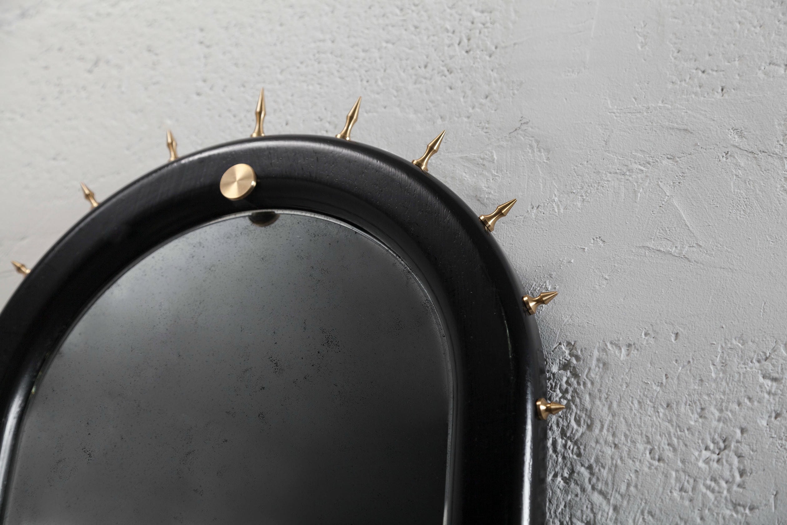 Sitiera Wall Mirror in Solid Wood, Aged Bronze & Aged Mirror by Estudio Andean 3