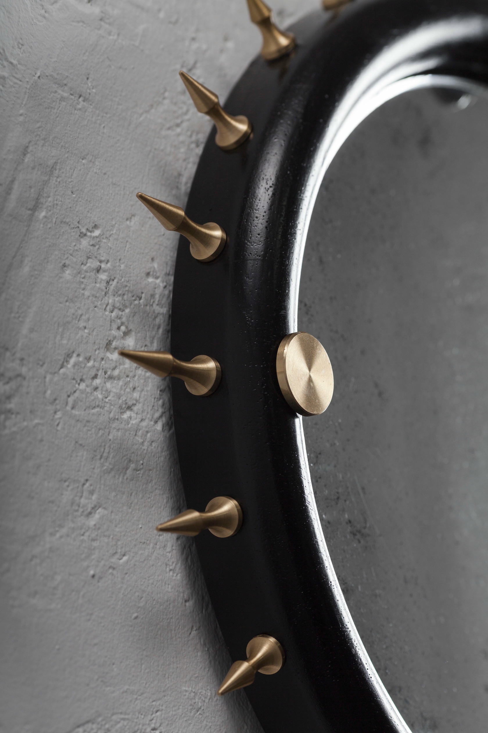 Sitiera Wall Mirror in Solid Wood, Aged Bronze & Aged Mirror by Estudio Andean 3