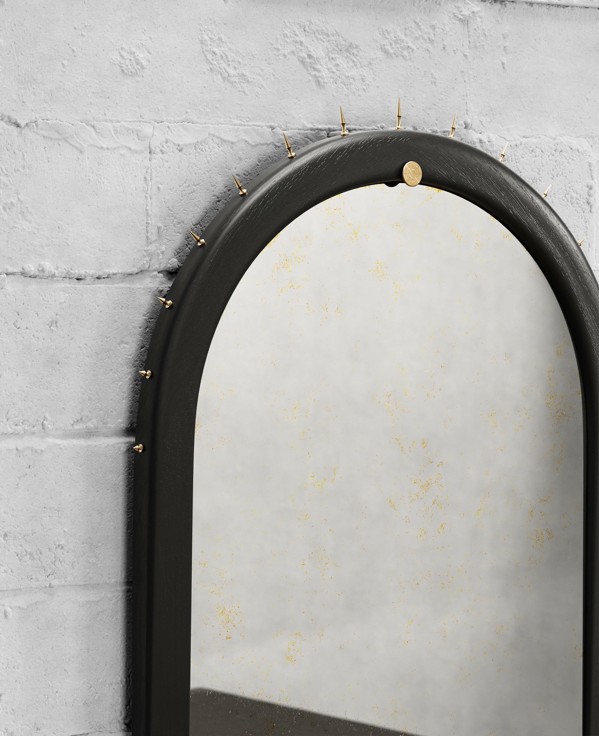 Sitiera Wall Mirror in Solid Wood, Aged Bronze & Aged Mirror by Estudio Andean 4