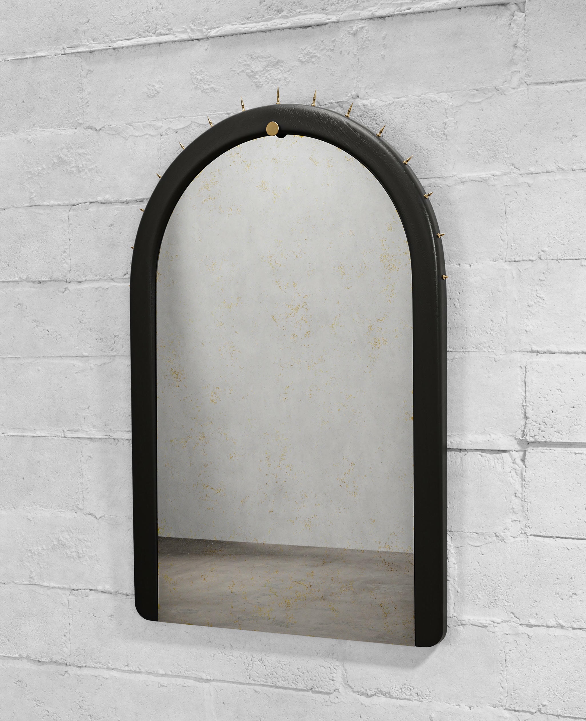 Sitiera Wall Mirror in Solid Wood, Aged Bronze & Aged Mirror by Estudio Andean 5