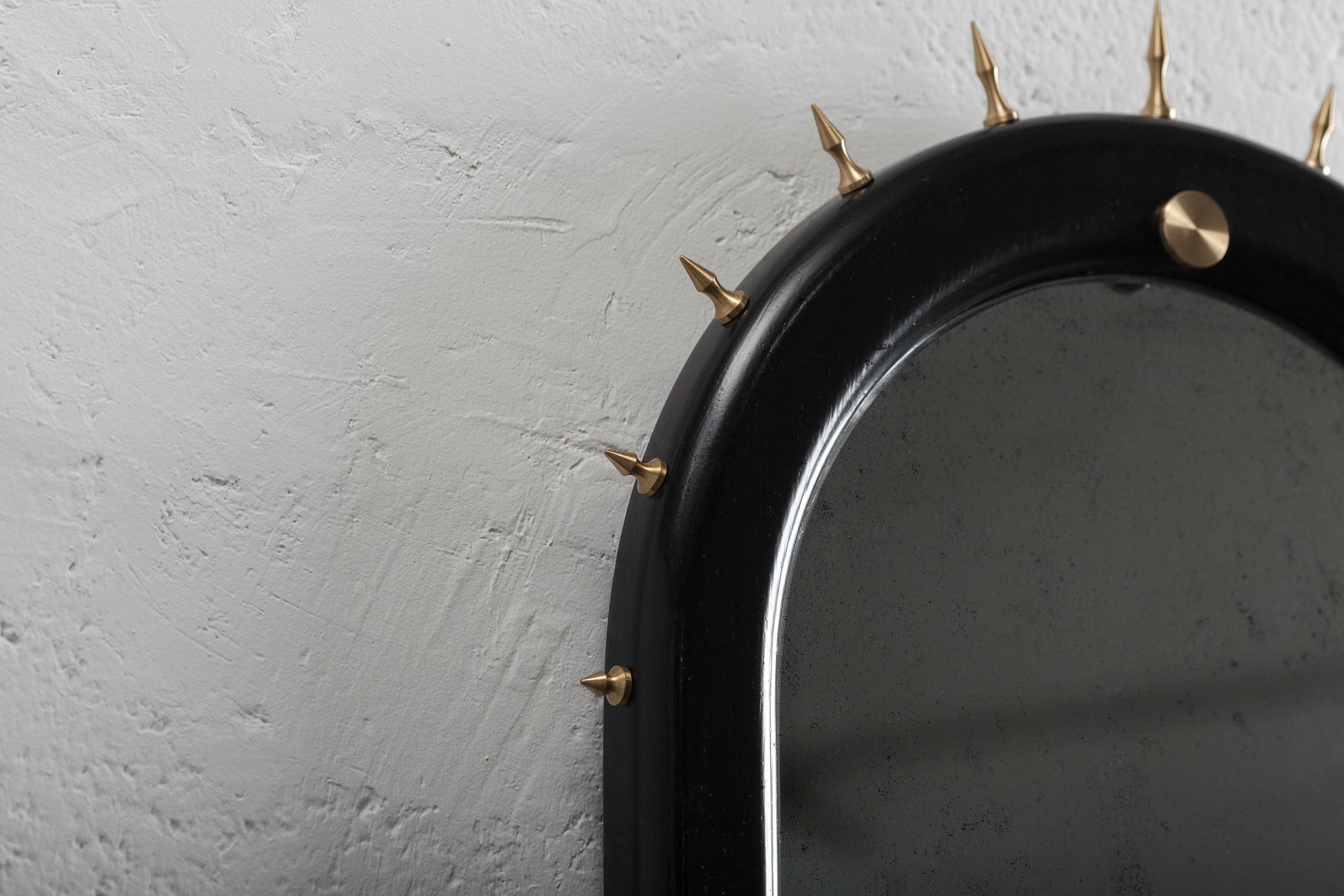 Sitiera Wall Mirror in Solid Wood, Aged Bronze & Aged Mirror by Estudio Andean 5