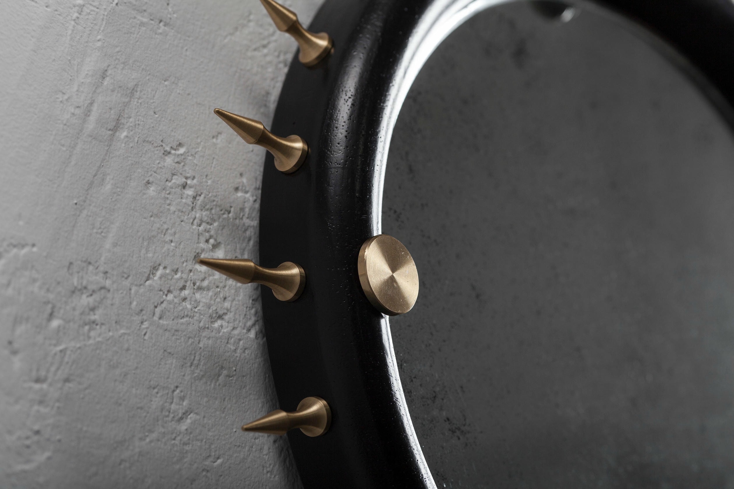 Sitiera Wall Mirror in Solid Wood, Aged Bronze & Aged Mirror by Estudio Andean 6