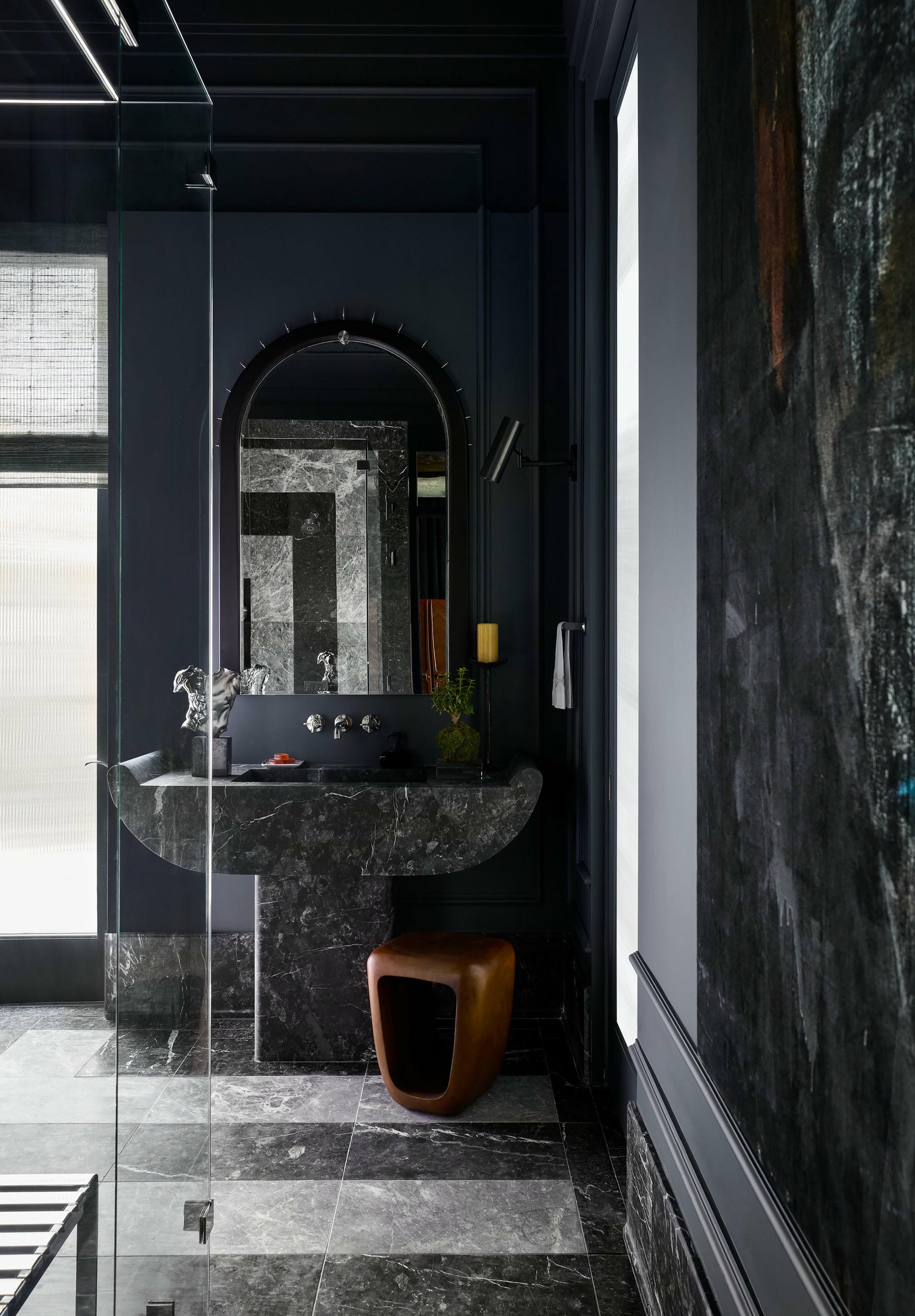 Sitiera Wall Mirror in Solid Wood, Aged Bronze & Aged Mirror by Estudio Andean 7