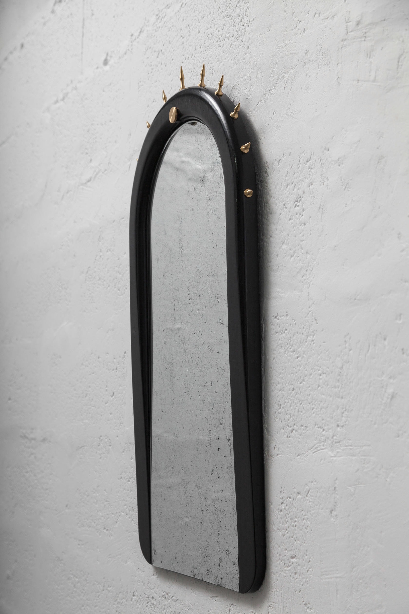 Sitiera Wall Mirror in Solid Wood, Aged Bronze & Aged Mirror by Estudio Andean 8