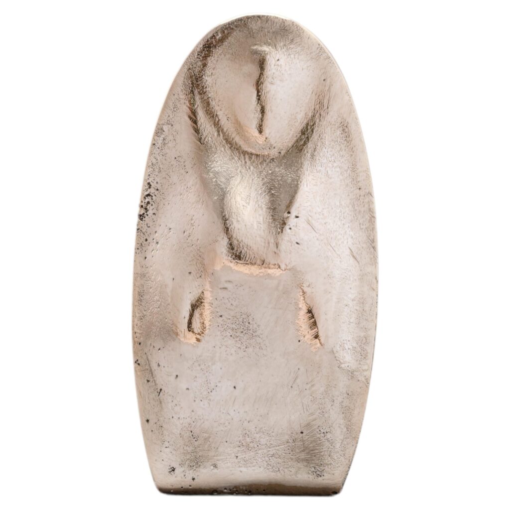 Valdivia Virgin Sculpture in Polished Cast Bronze by Estudio Andean 1