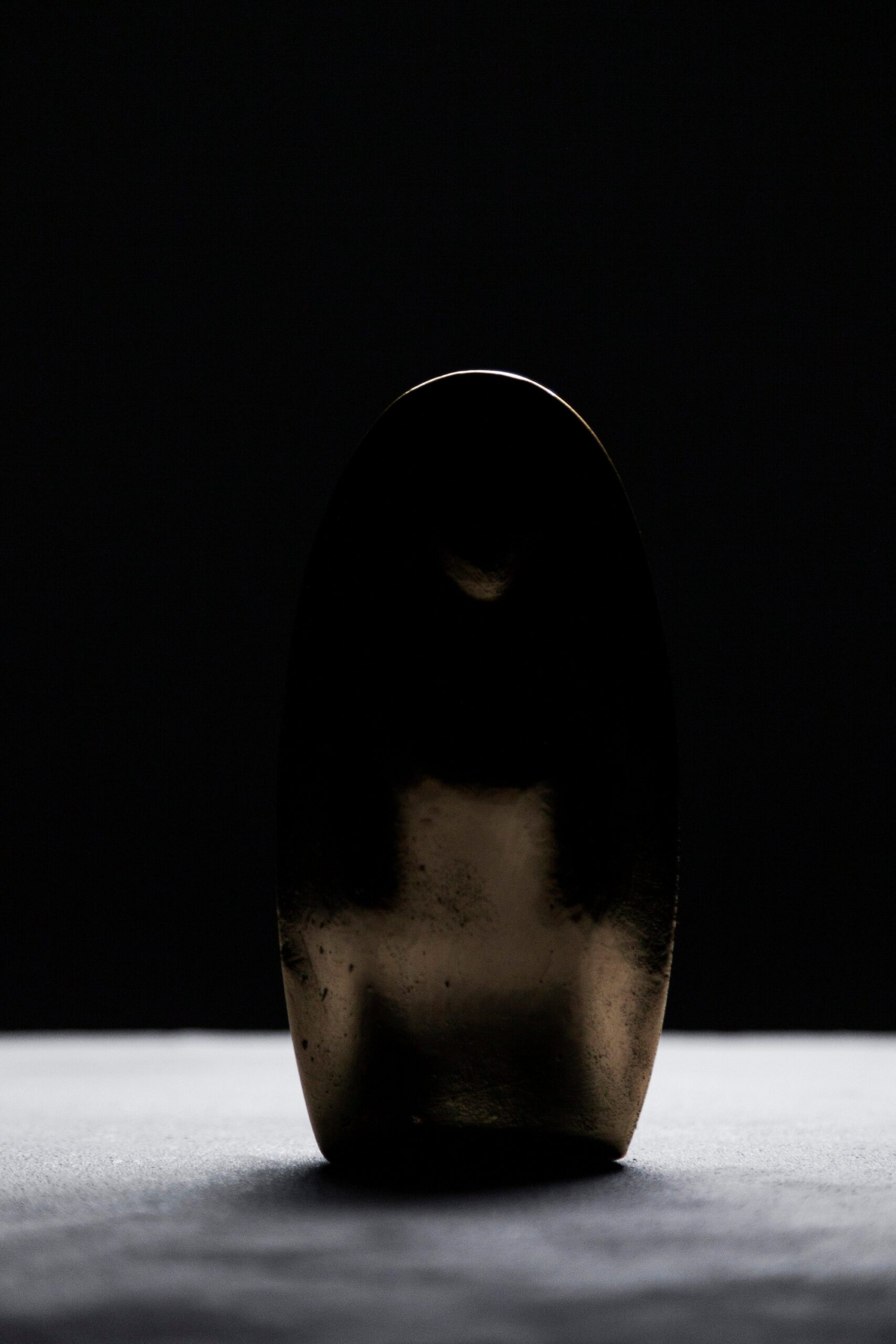 Valdivia Virgin Sculpture in Polished Cast Bronze by Estudio Andean 11