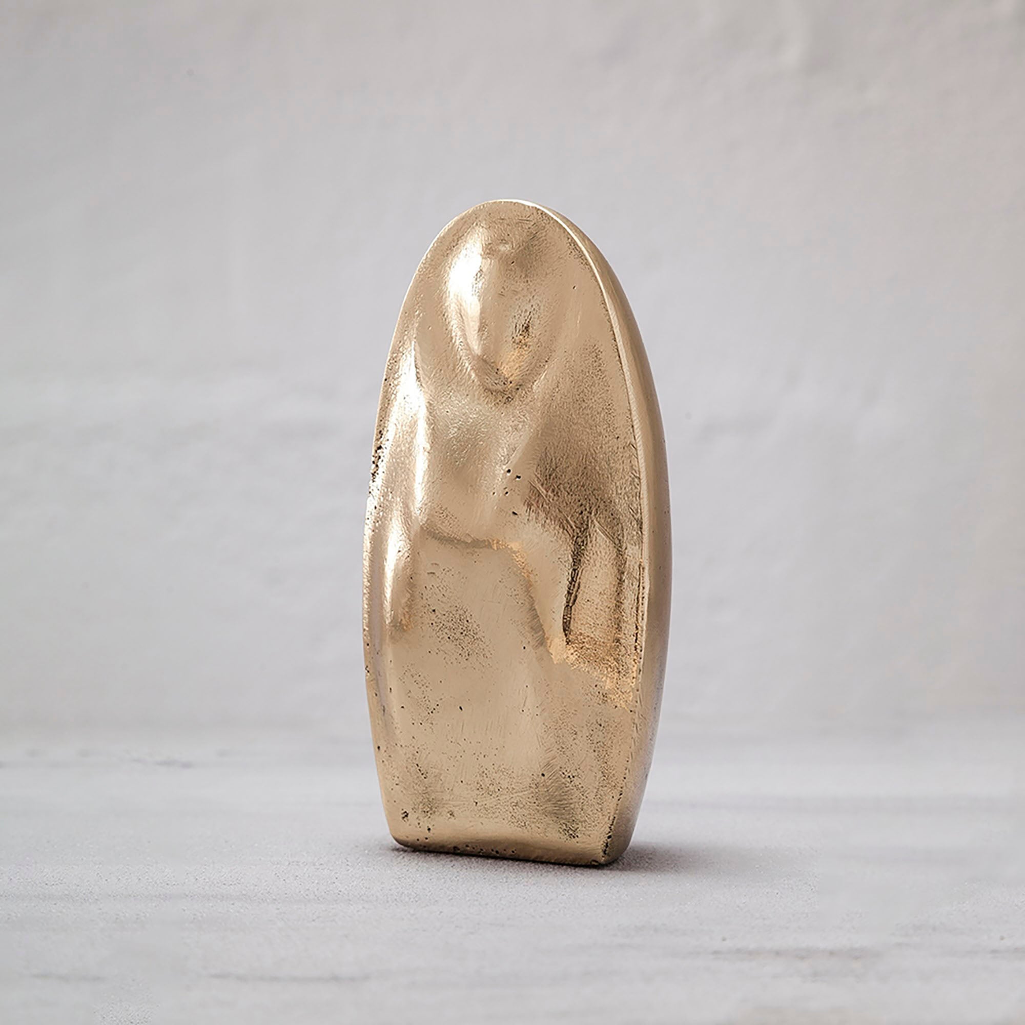 Valdivia Virgin Sculpture in Polished Cast Bronze by Estudio Andean 3