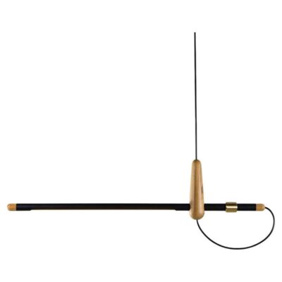 Wood, Brass and Aluminum Luminária Costureira by Atelier Andre Ferri