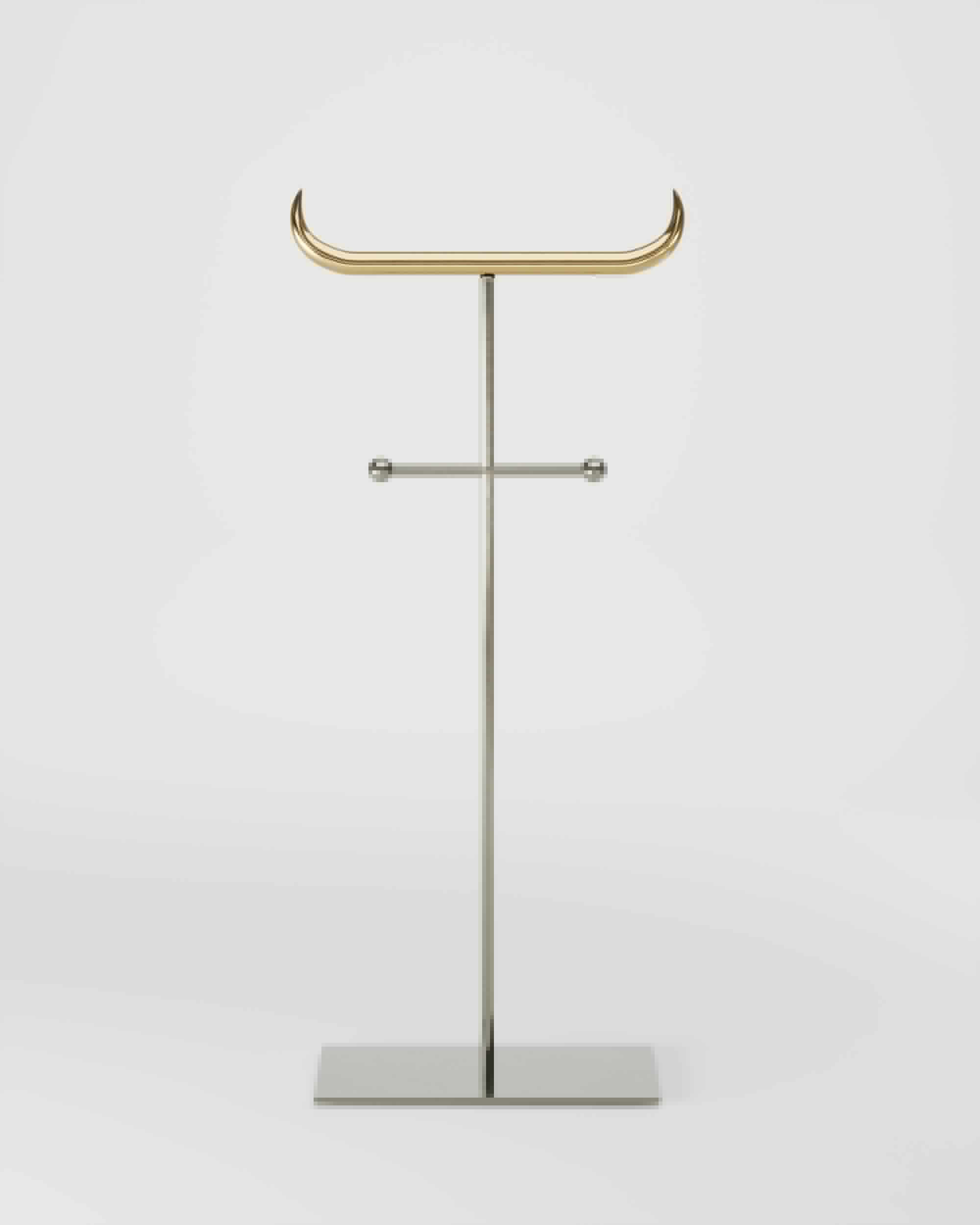 Nickel and Brass Minotauro Floor Hanger by Studio Orth 2