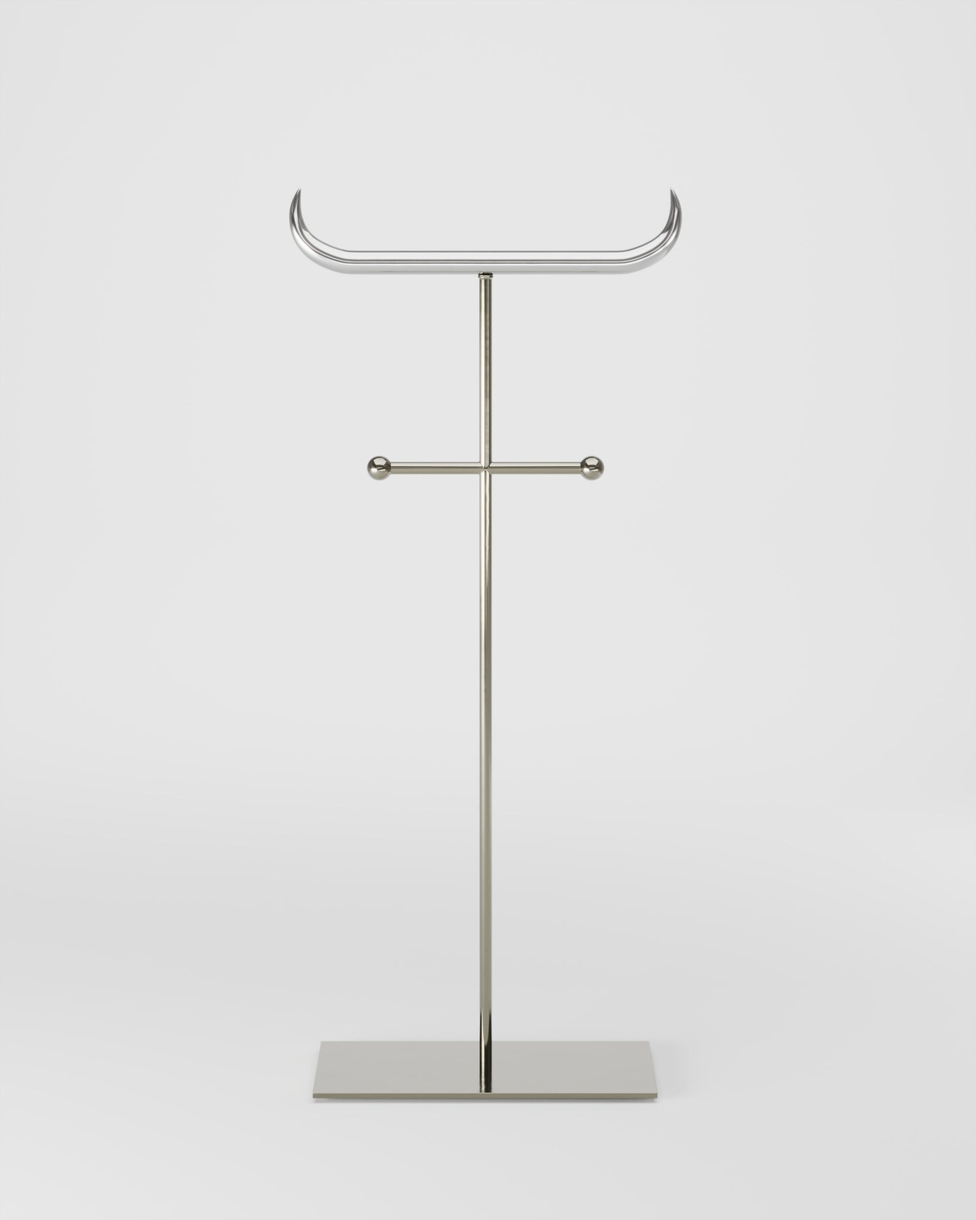 Nickel and Brass Minotauro Floor Hanger by Studio Orth 5