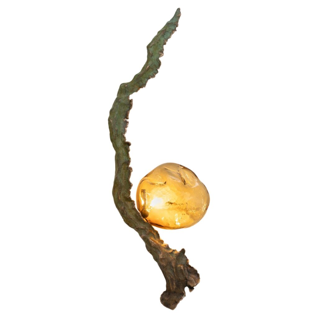 Posidoni Bronze and Handblown Glass Sconce by Emilie Lemardeley 1