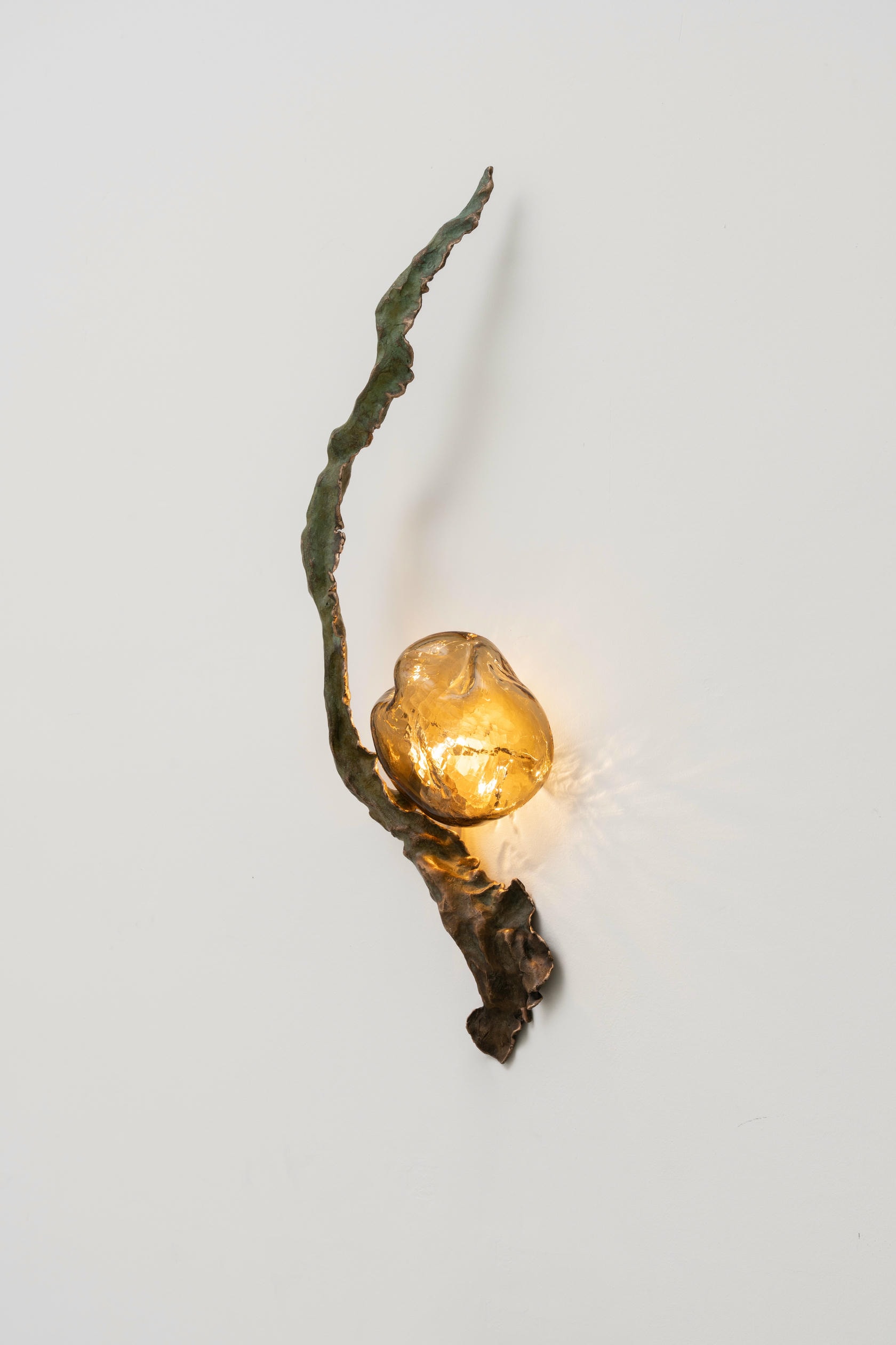 Posidoni Bronze and Handblown Glass Sconce by Emilie Lemardeley 10
