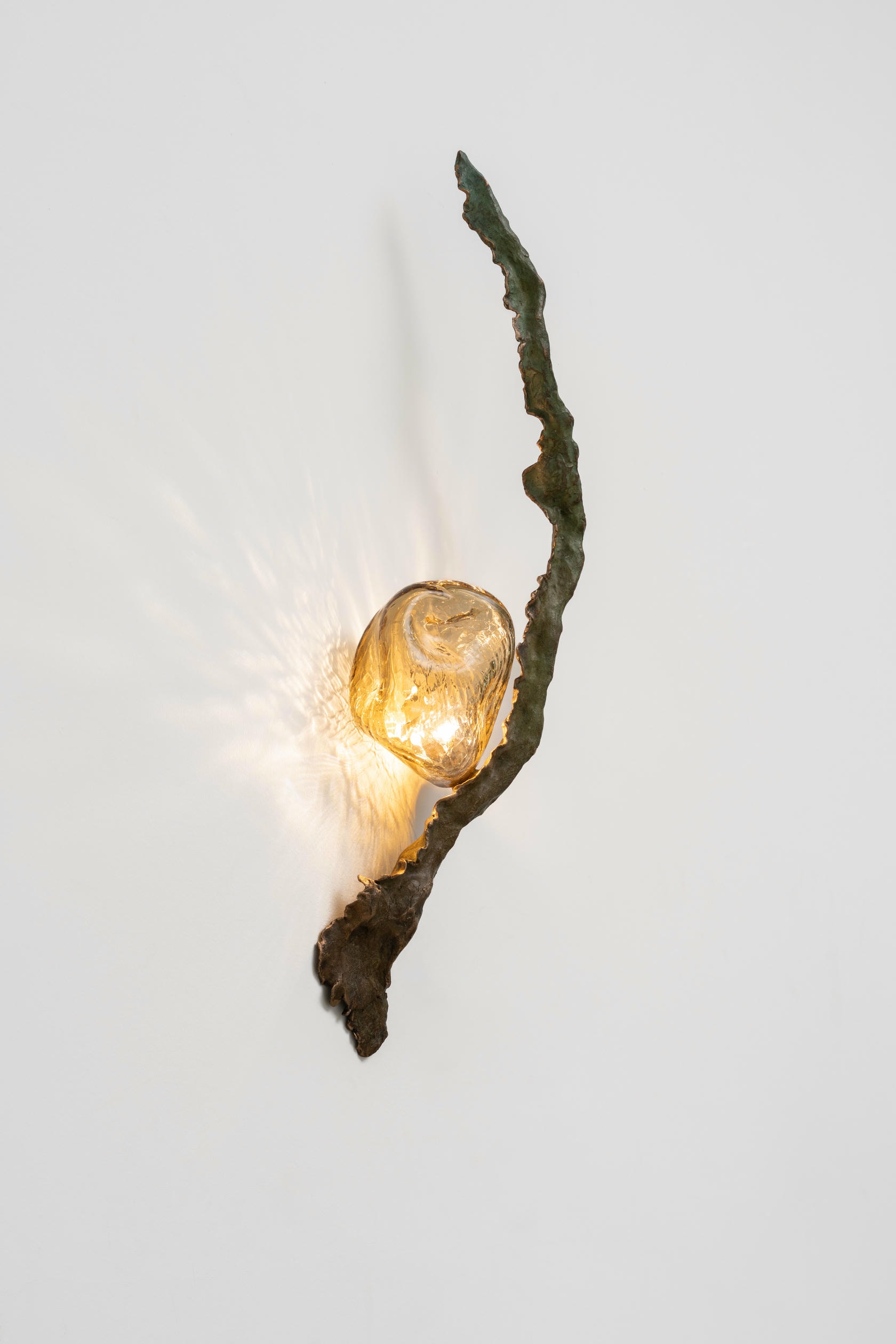 Posidoni Bronze and Handblown Glass Sconce by Emilie Lemardeley 11