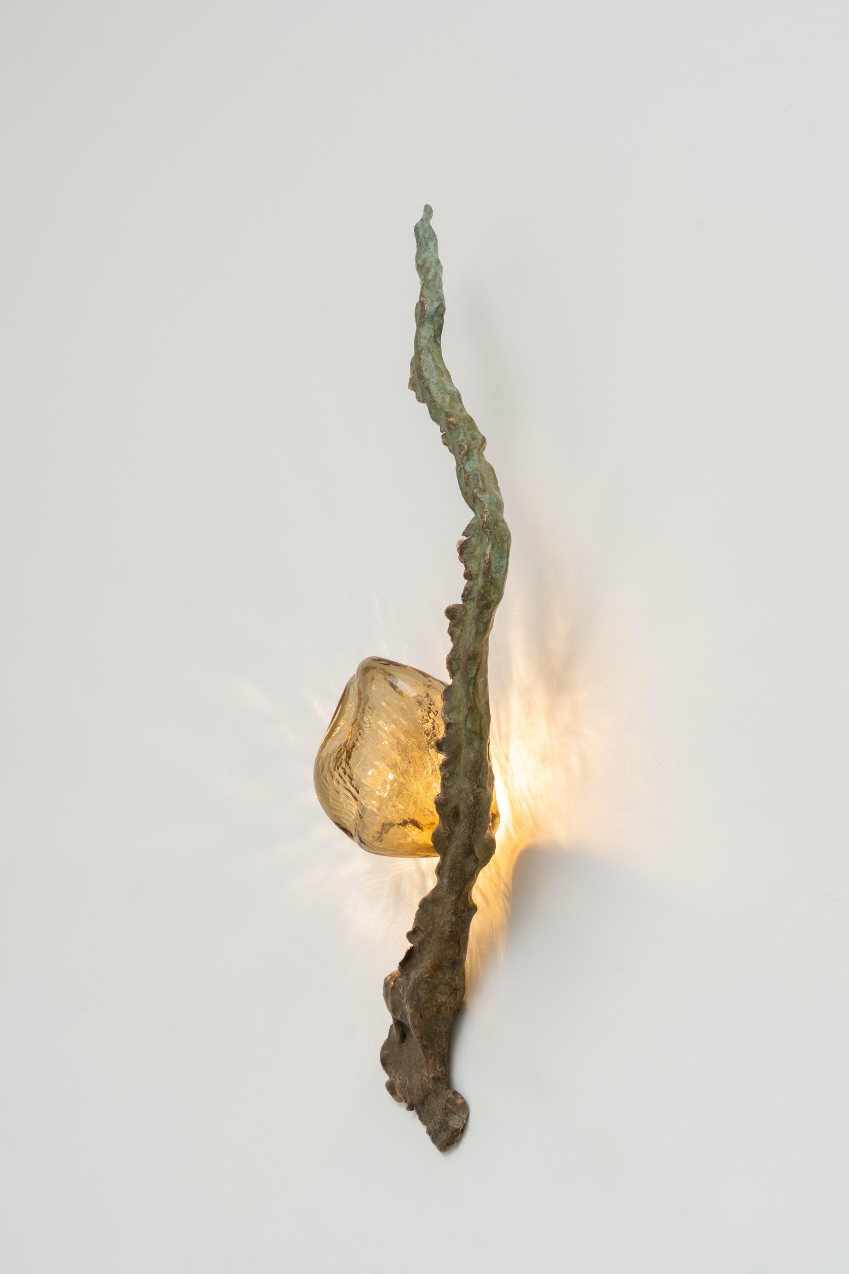 Posidoni Bronze and Handblown Glass Sconce by Emilie Lemardeley 17