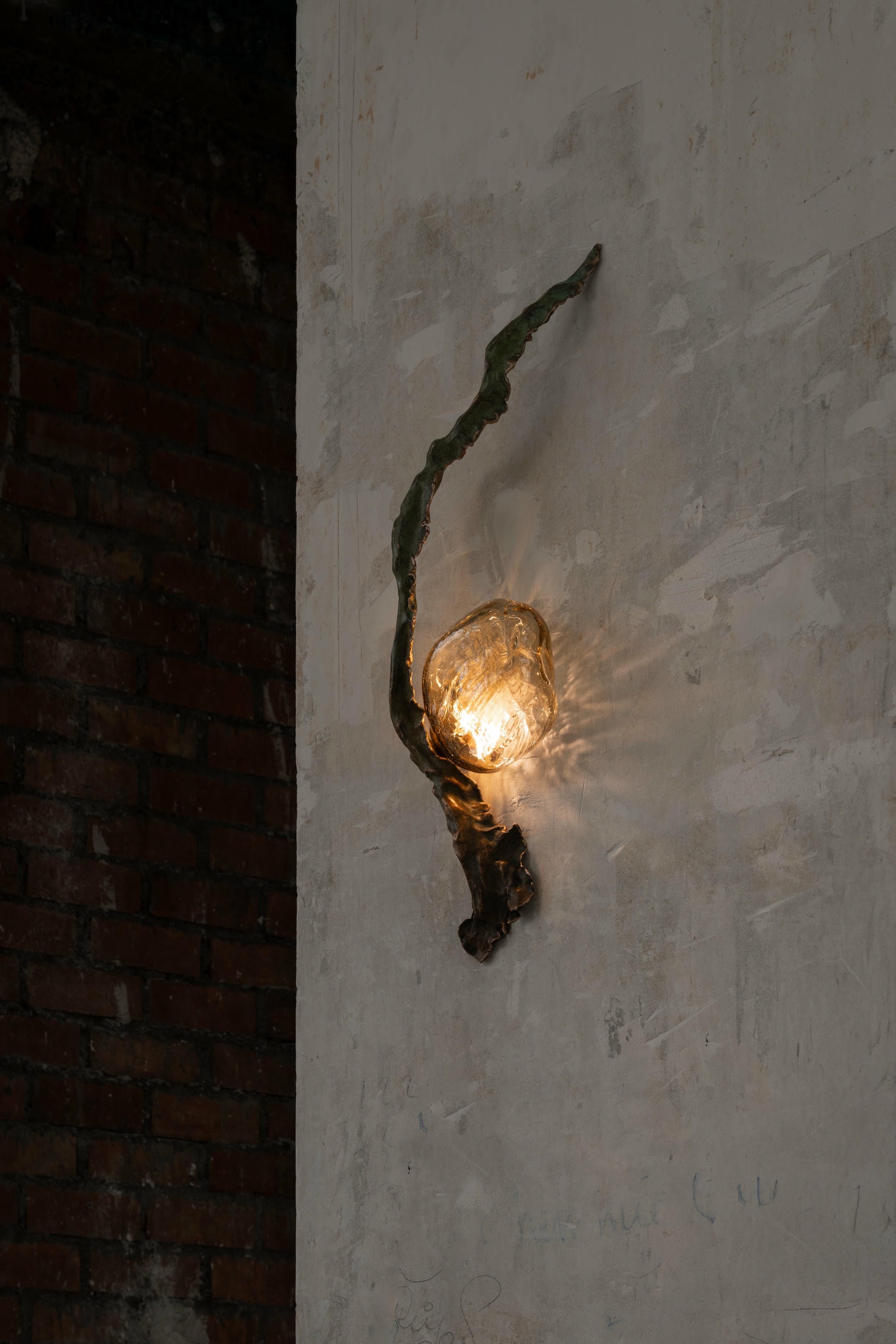 Posidoni Bronze and Handblown Glass Sconce by Emilie Lemardeley 2