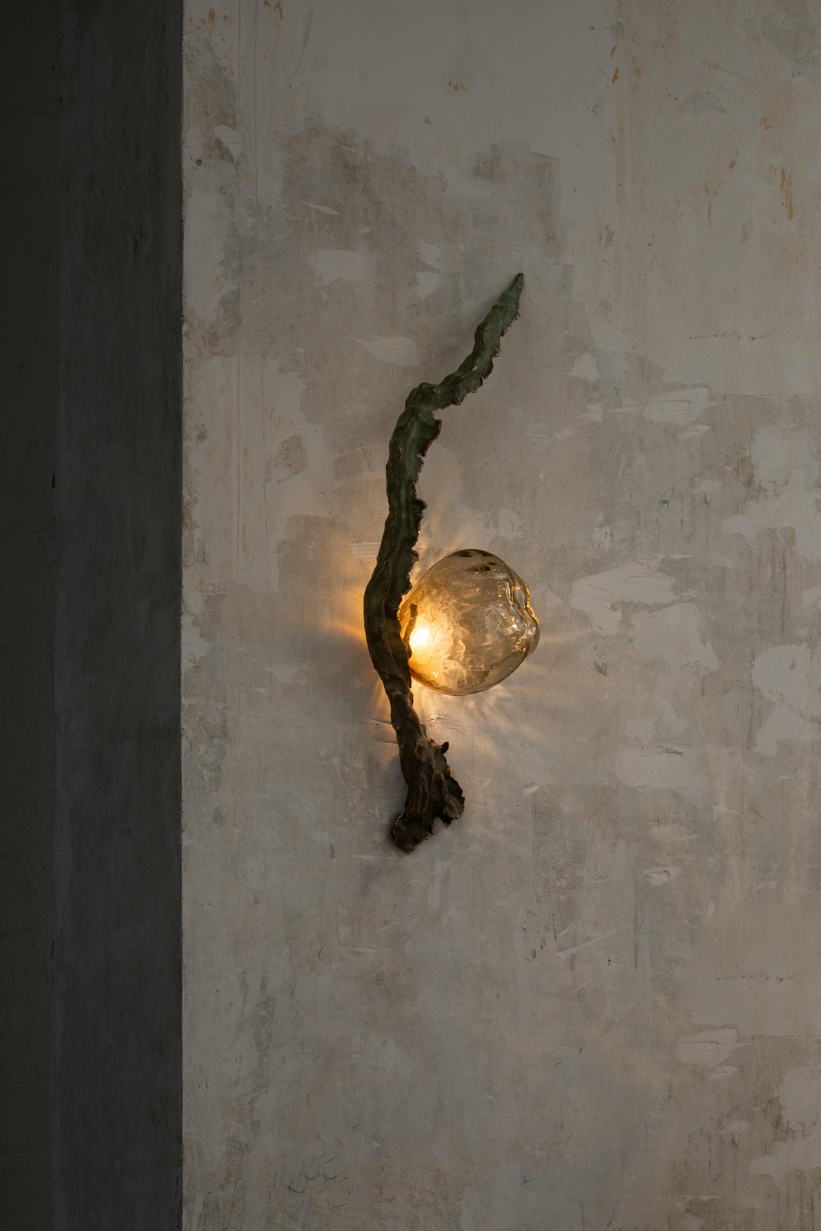 Posidoni Bronze and Handblown Glass Sconce by Emilie Lemardeley 5