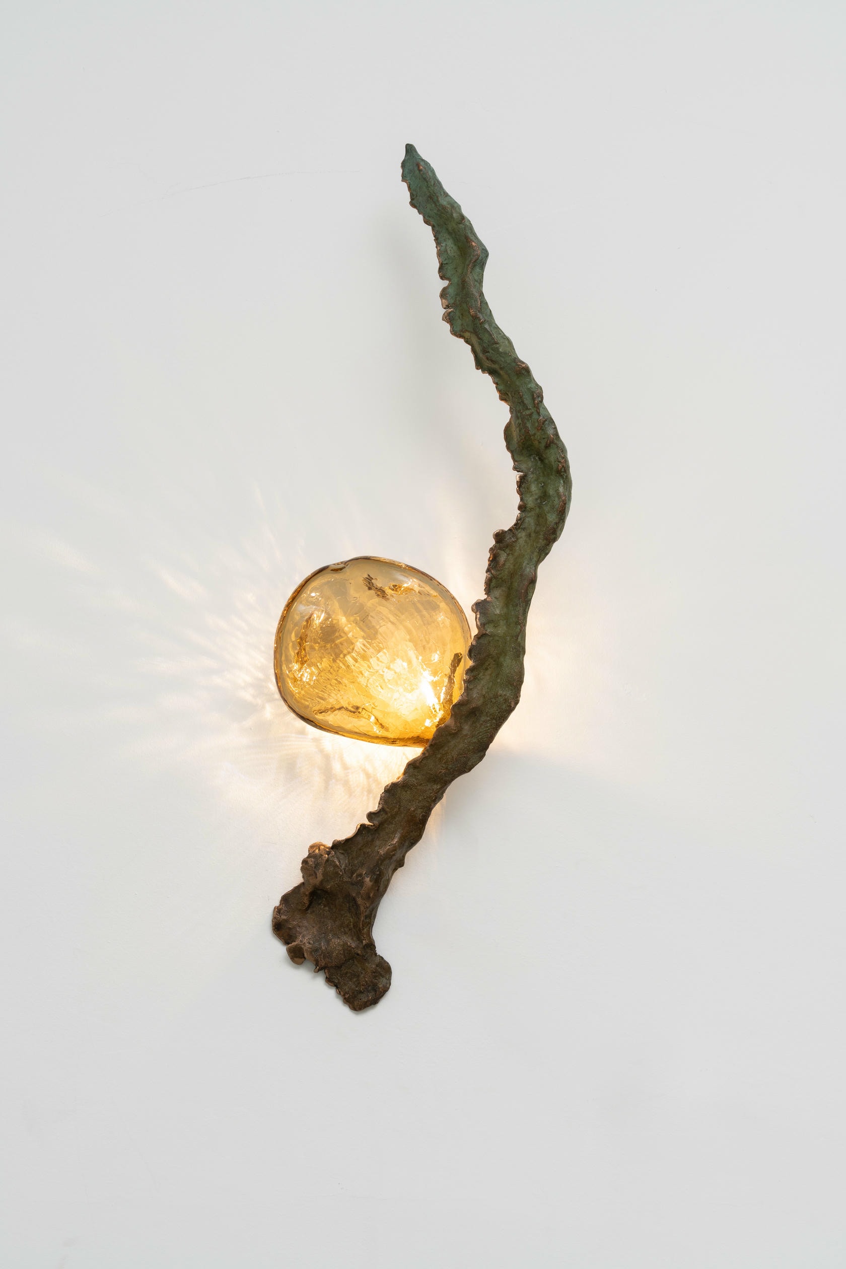 Posidoni Bronze and Handblown Glass Sconce by Emilie Lemardeley 9