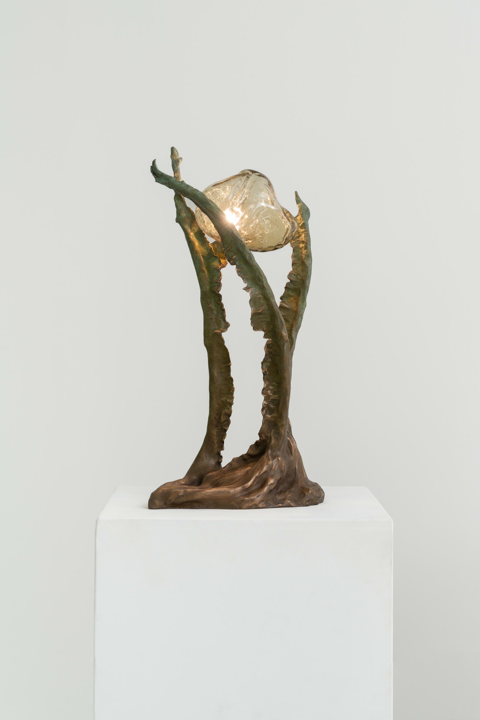 Posidoni Bronze and Handblown Glass Table Lamp, 1 Light, by Emilie Lemardeley 10
