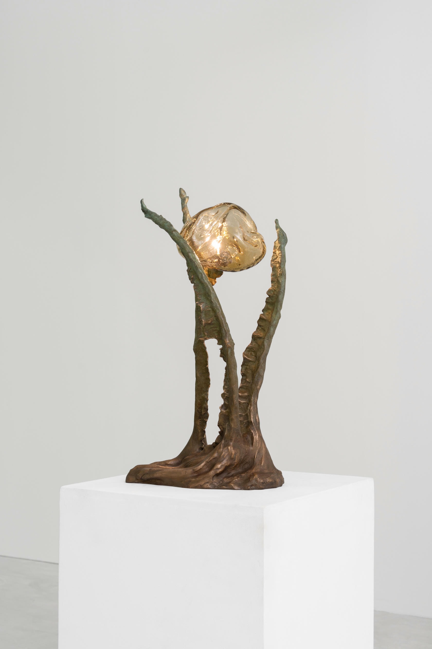 Posidoni Bronze and Handblown Glass Table Lamp, 1 Light, by Emilie Lemardeley 11
