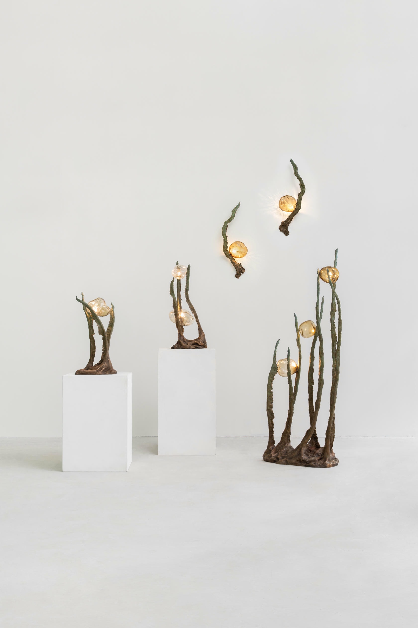 Posidoni Bronze and Handblown Glass Table Lamp, 1 Light, by Emilie Lemardeley 12