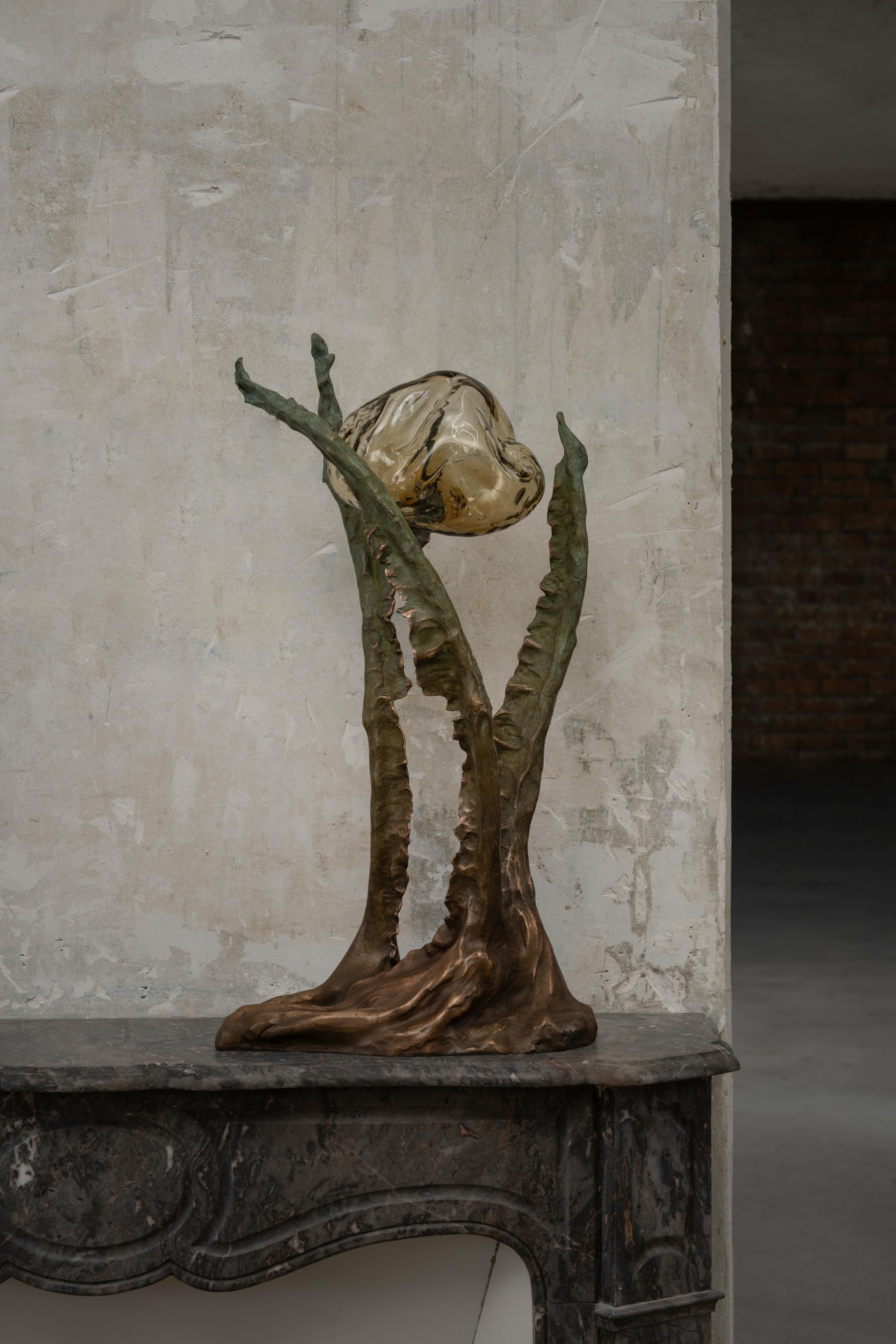 Posidoni Bronze and Handblown Glass Table Lamp, 1 Light, by Emilie Lemardeley 5