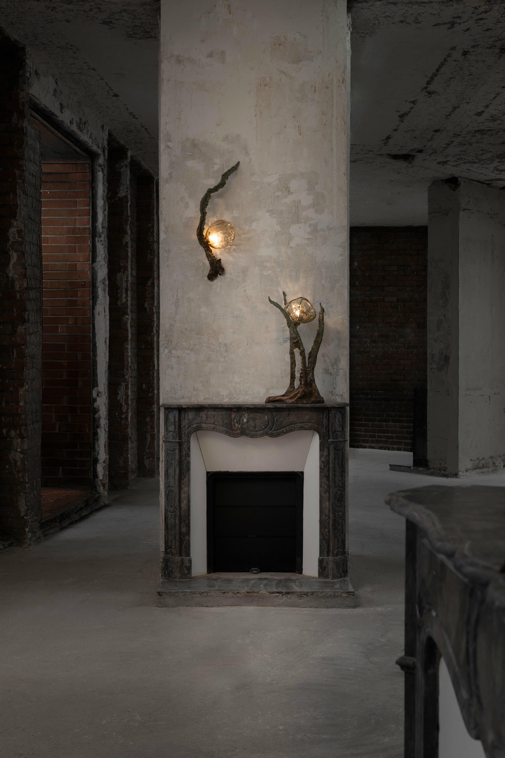 Posidoni Bronze and Handblown Glass Table Lamp, 1 Light, by Emilie Lemardeley 8