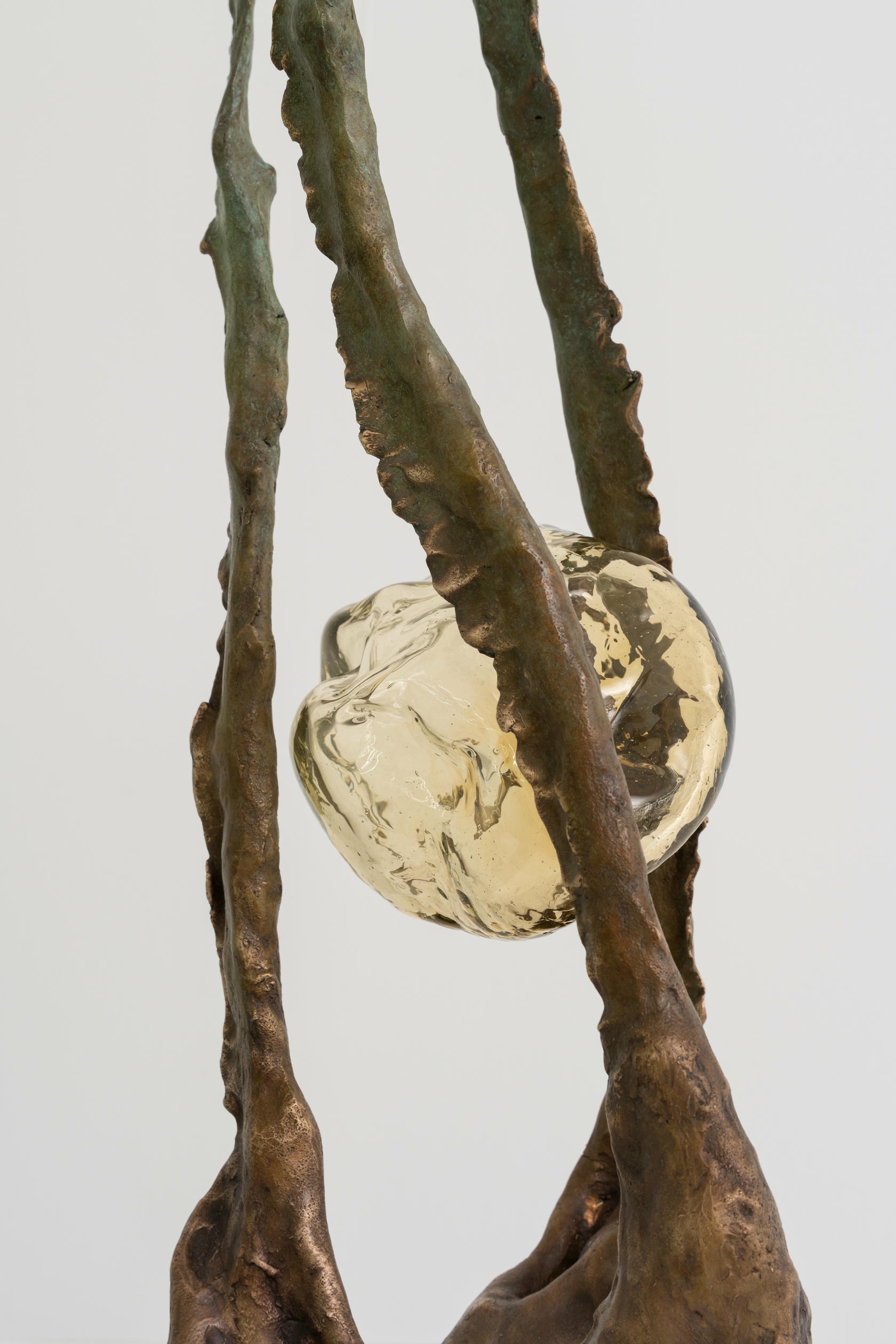 Posidoni Bronze and Handblown Glass Table Lamp, 2 Lights, by Emilie Lemardeley 10