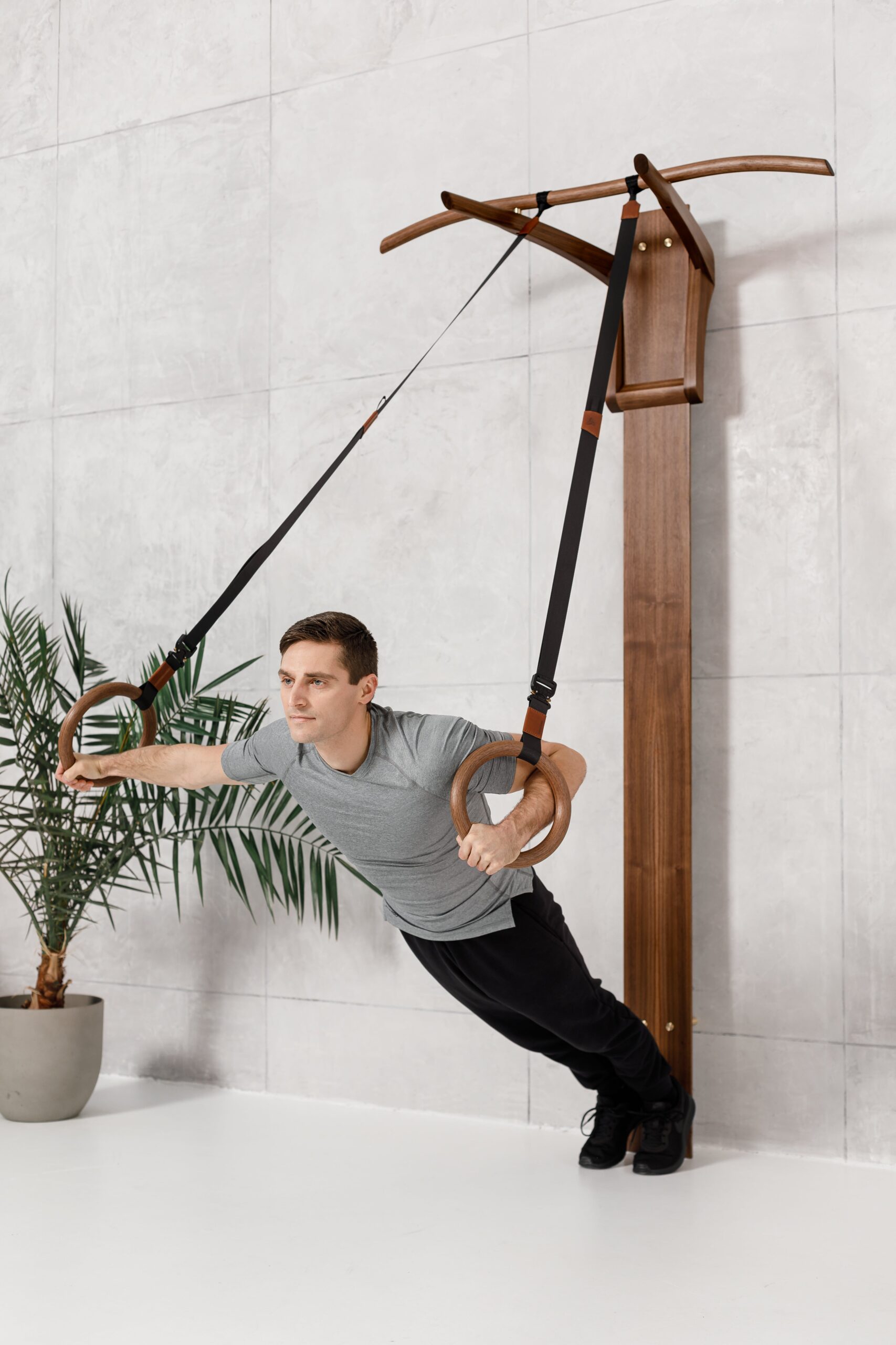 Prime Walnut, Any Metal, Bow Pull up & Dip Station by Eternal Creek 9
