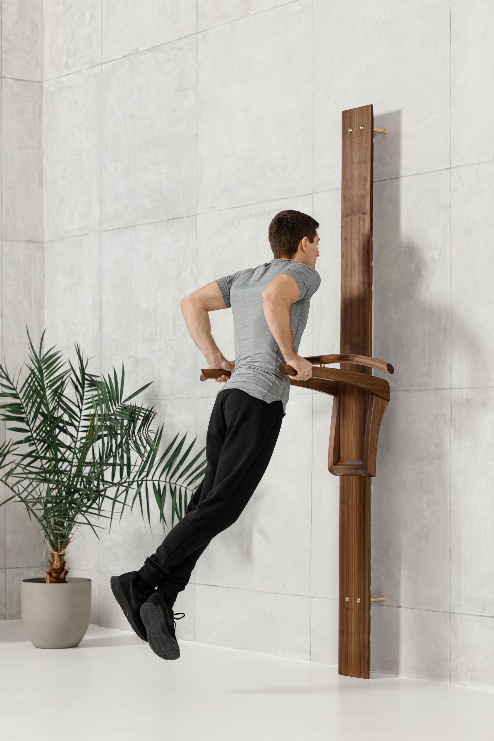Prime Walnut, Any Metal, Bow Pull up & Dip Station by Eternal Creek 4