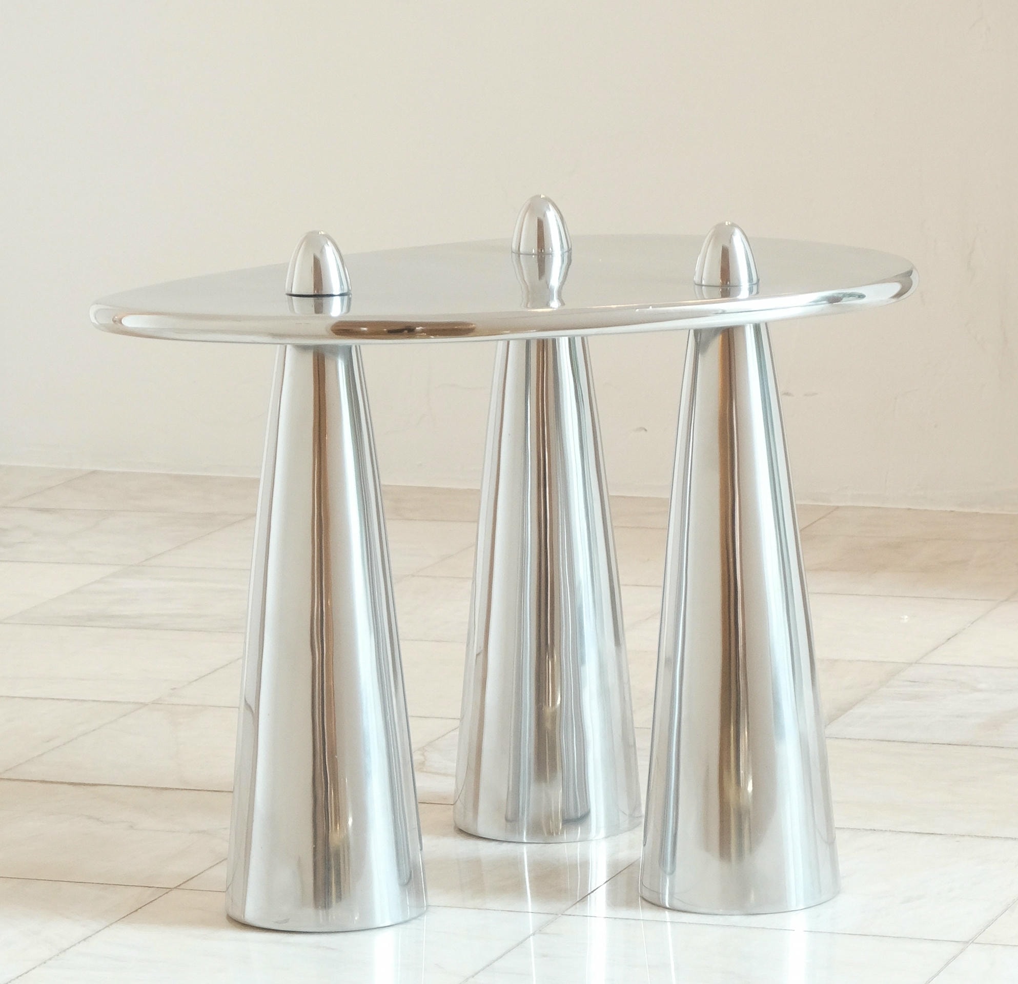 Rino III TM Side Table in Polished Aluminum by Studio Orth 3