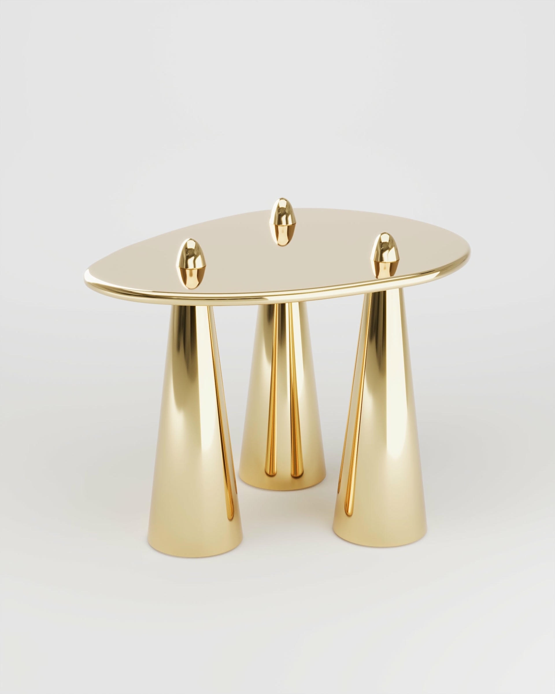 Rino III TM Side Table in Polished Aluminum by Studio Orth 8