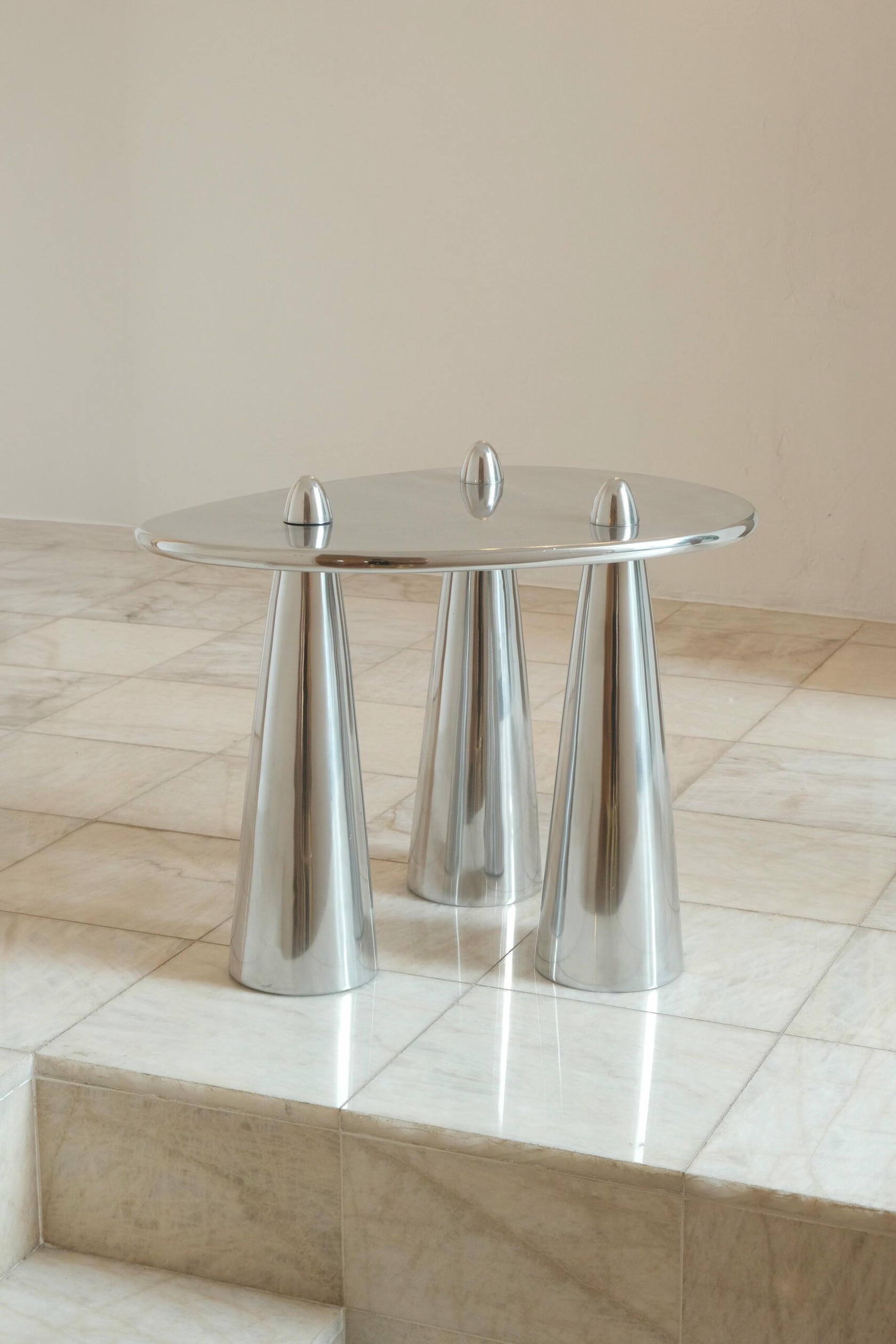 Rino III TM Side Table in Polished Brass by Studio Orth 7