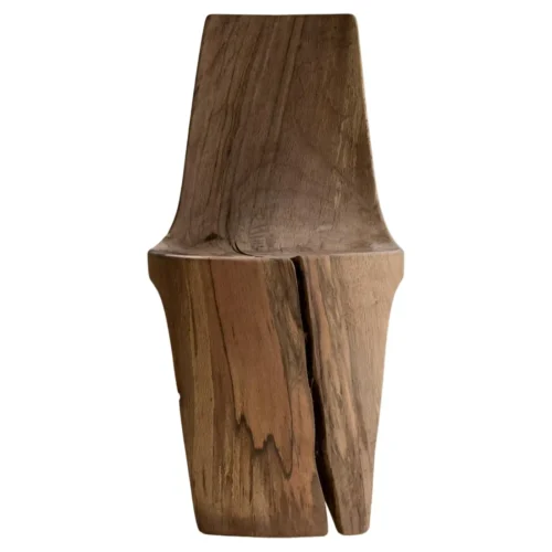 Single Block Wood Batan Dining Chair by Sebastian Cappiello 1