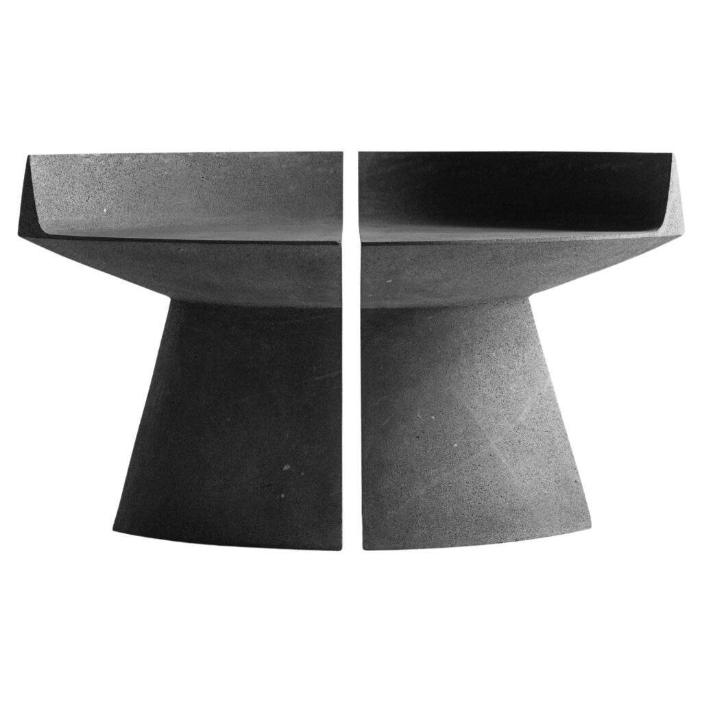 Volcanic Stone, Marble Eyes Bench by Taller Batán 1