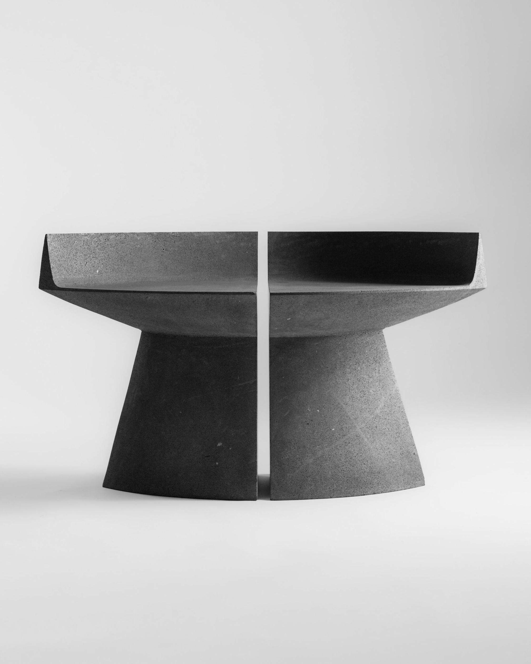 Volcanic Stone, Marble Eyes Bench by Taller Batán 2