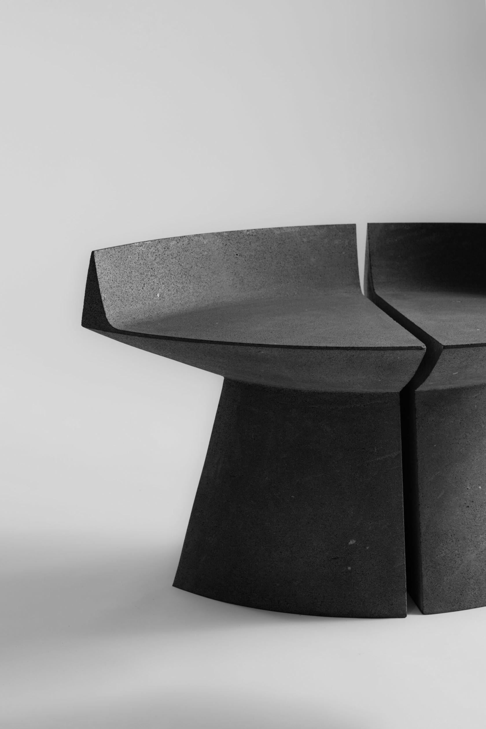 Volcanic Stone, Marble Eyes Bench by Taller Batán 3