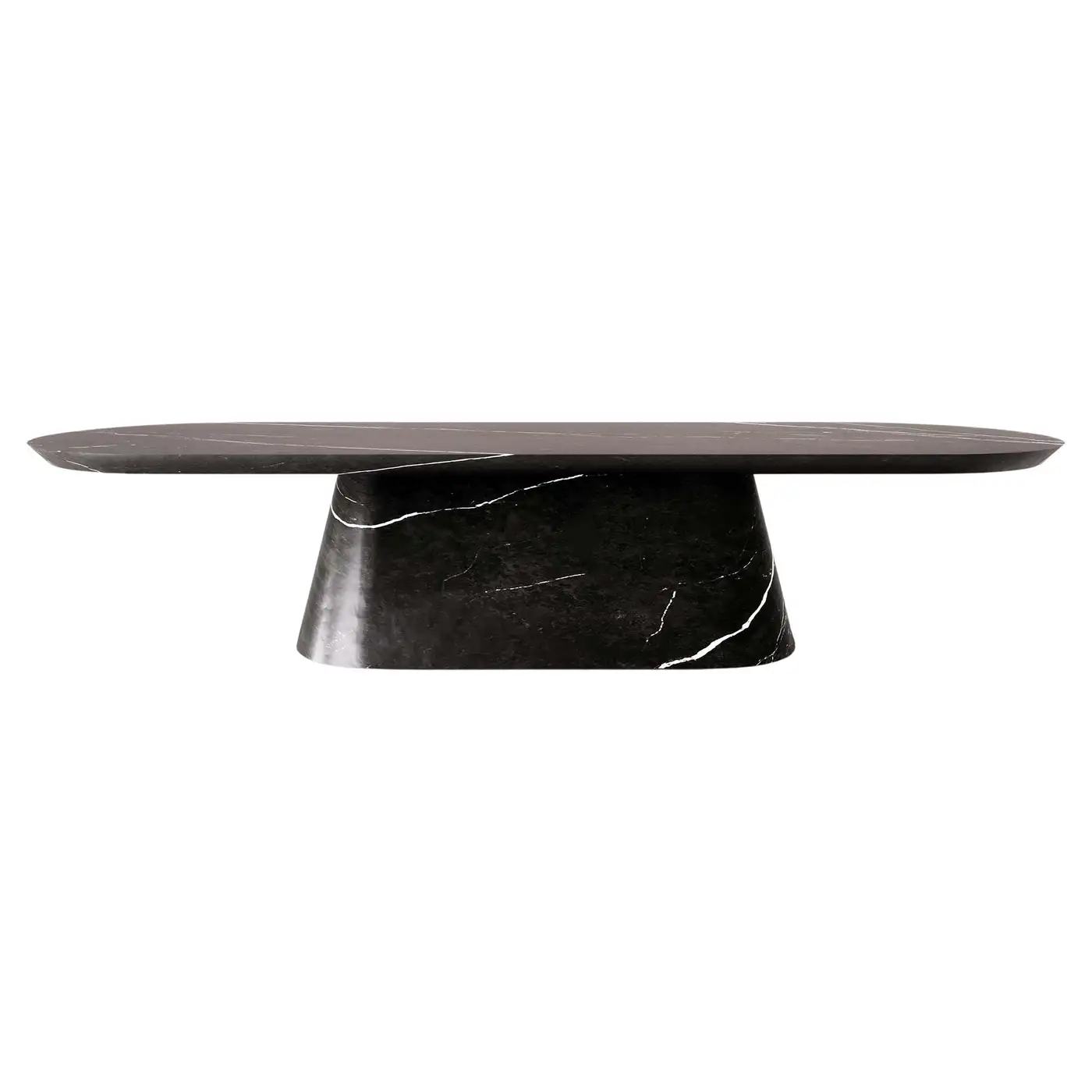 Aequus Dining Table 360 in Graphite Marble by Brent Lee