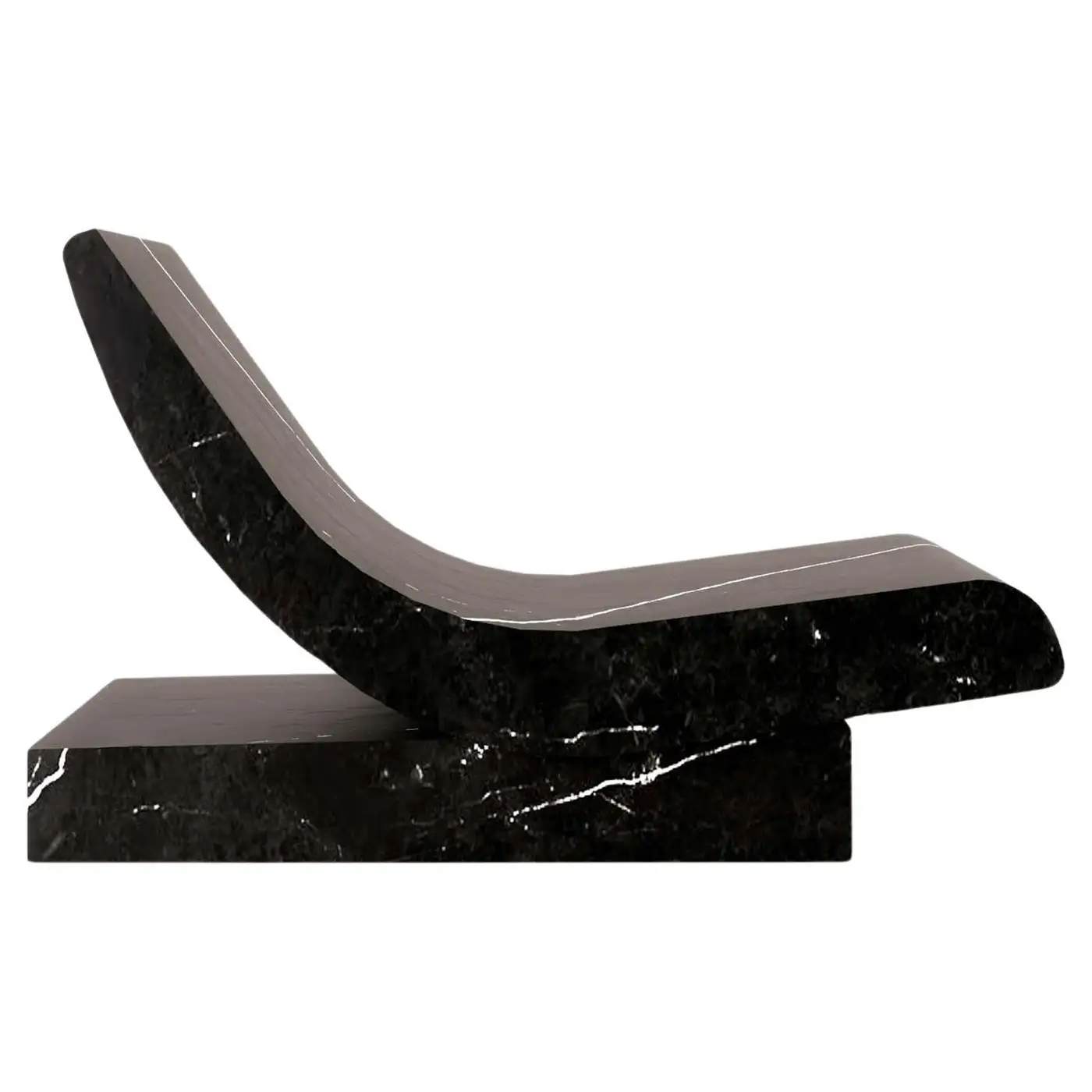 Aequus Lounge Chair in Graphite Marble by Brent Lee