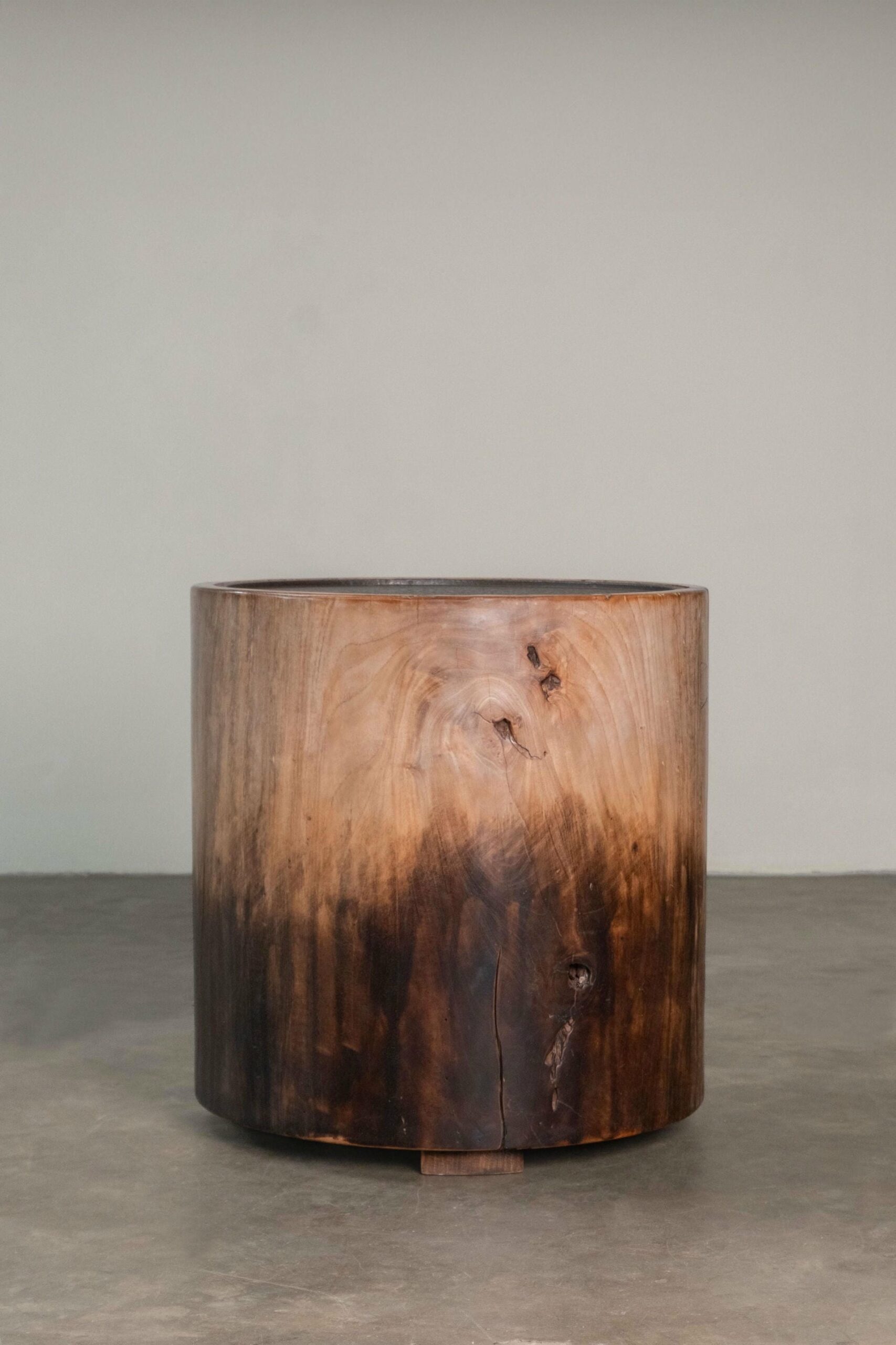 Batik Teak Wood & Metal Side Table by Mary Verspoor 2