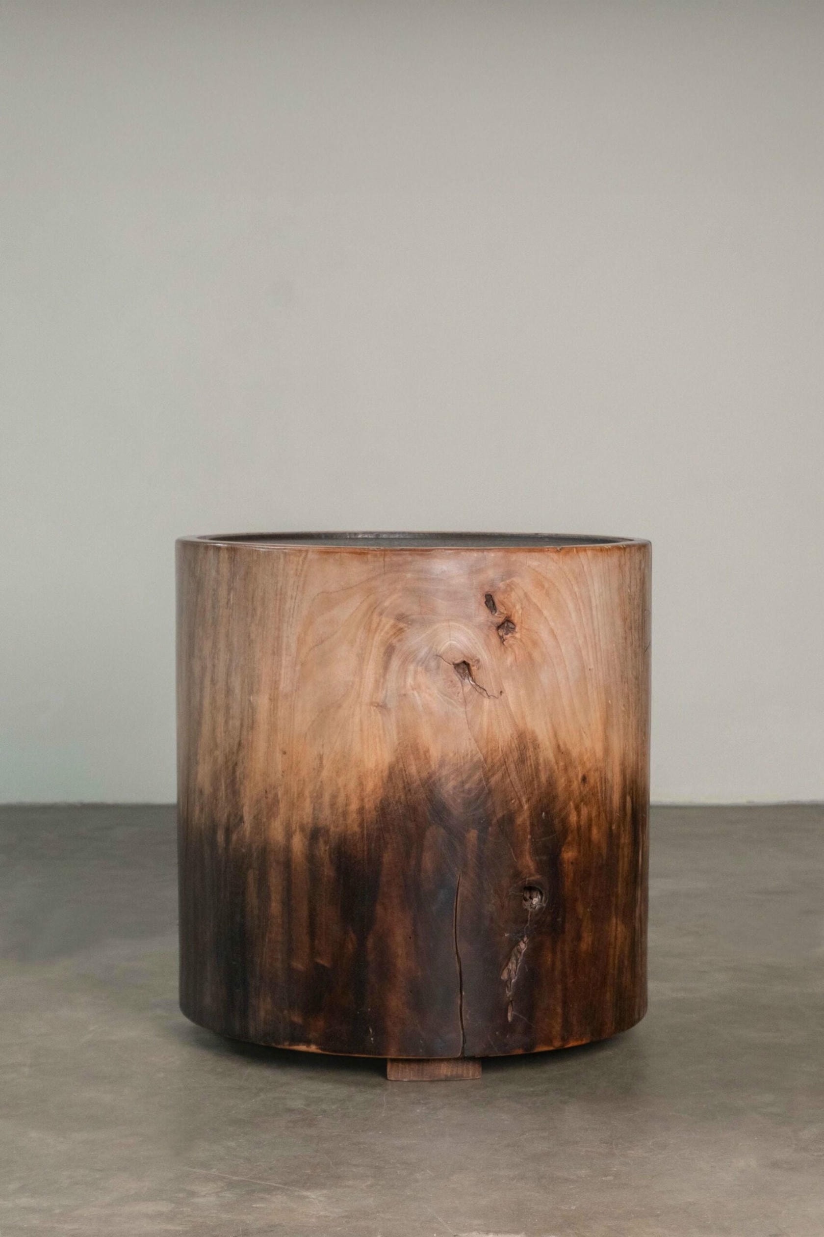 Batik Teak Wood & Metal Side Table by Mary Verspoor 2