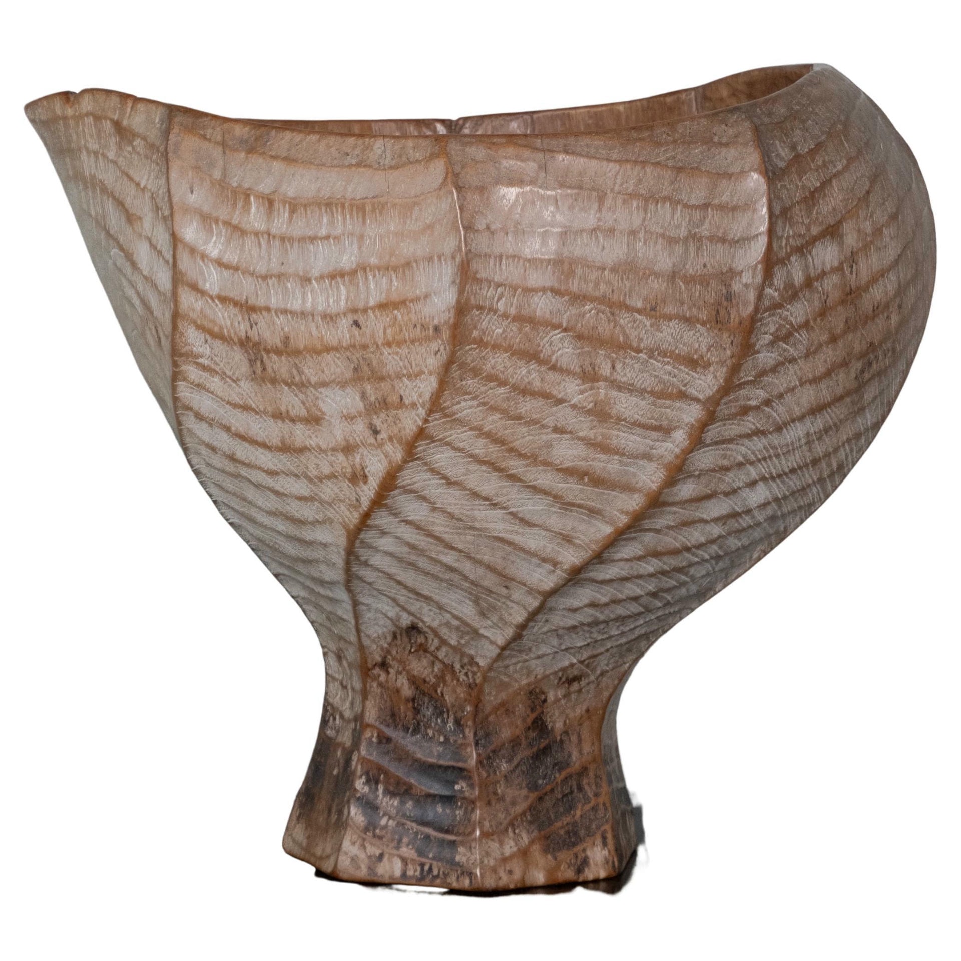 Burung Teak Wood Vase by Mary Verspoor 1