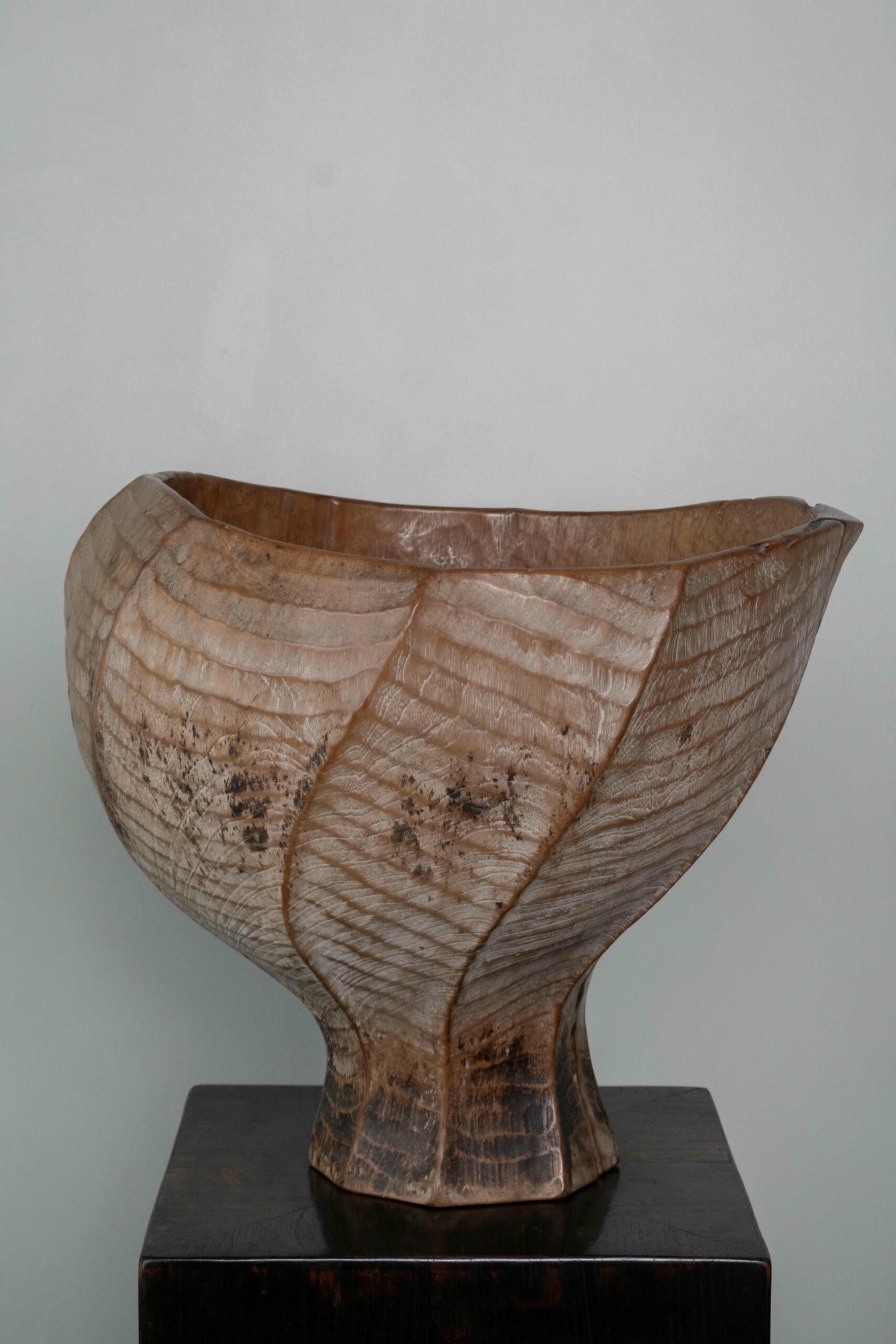Burung Teak Wood Vase by Mary Verspoor 3