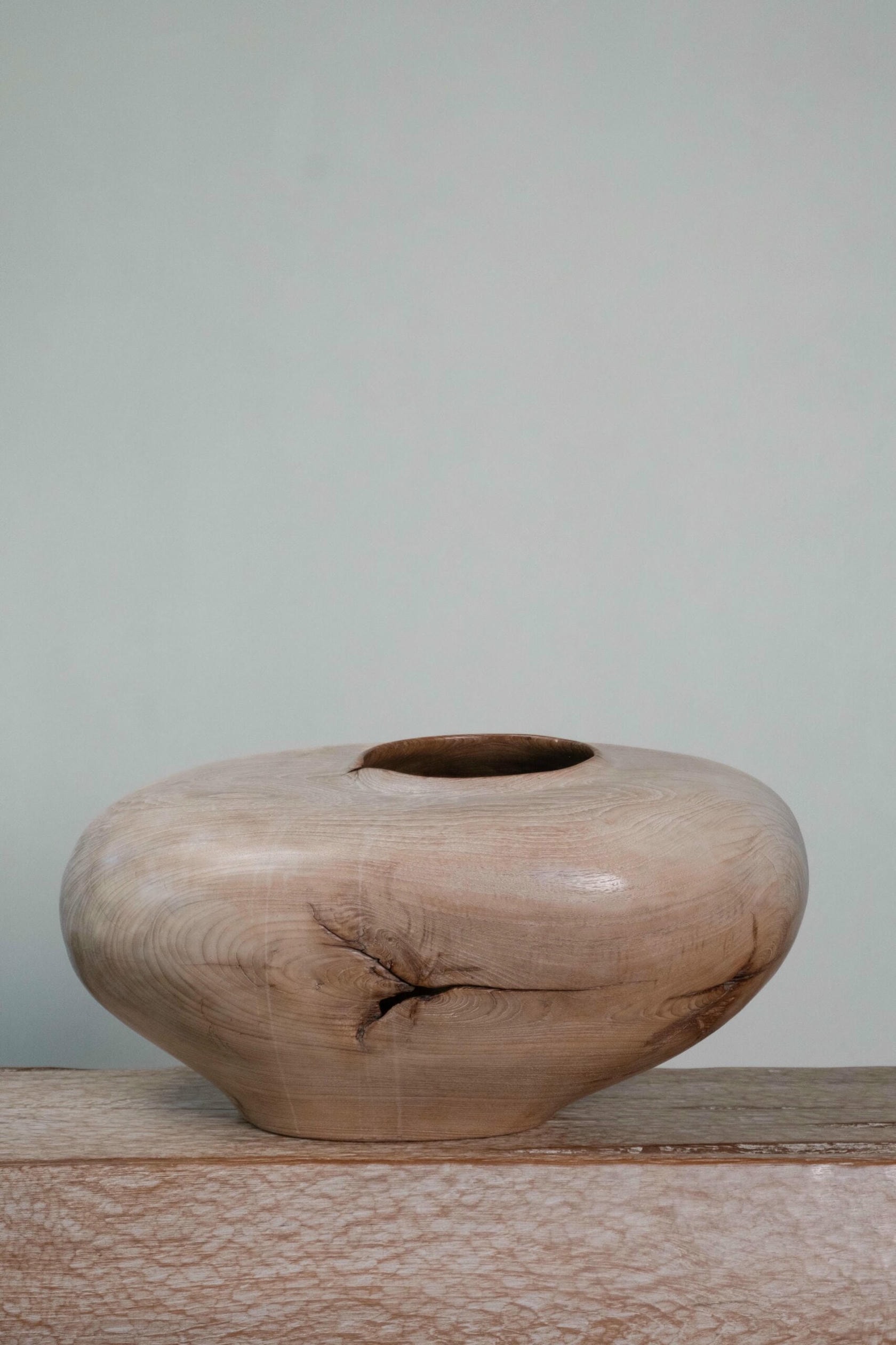 Gaia Teak Wood Vase by Mary Verspoor 2
