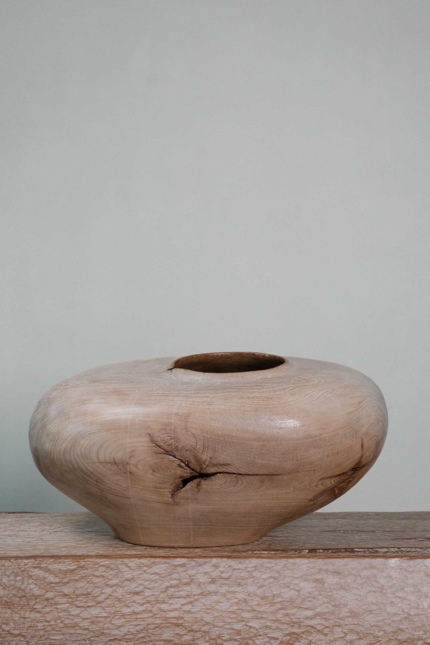 Gaia Teak Wood Vase by Mary Verspoor 2