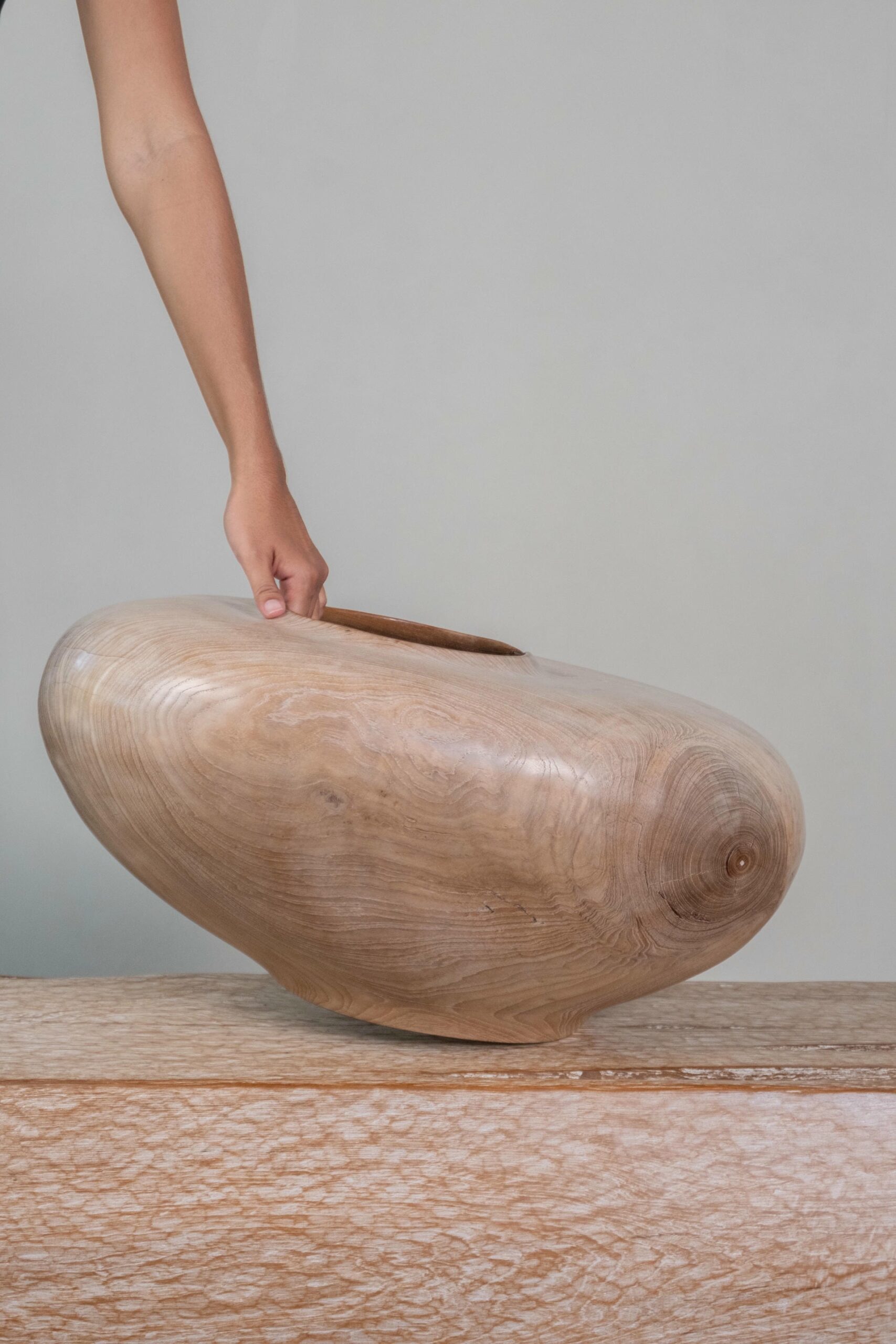 Gaia Teak Wood Vase by Mary Verspoor 3