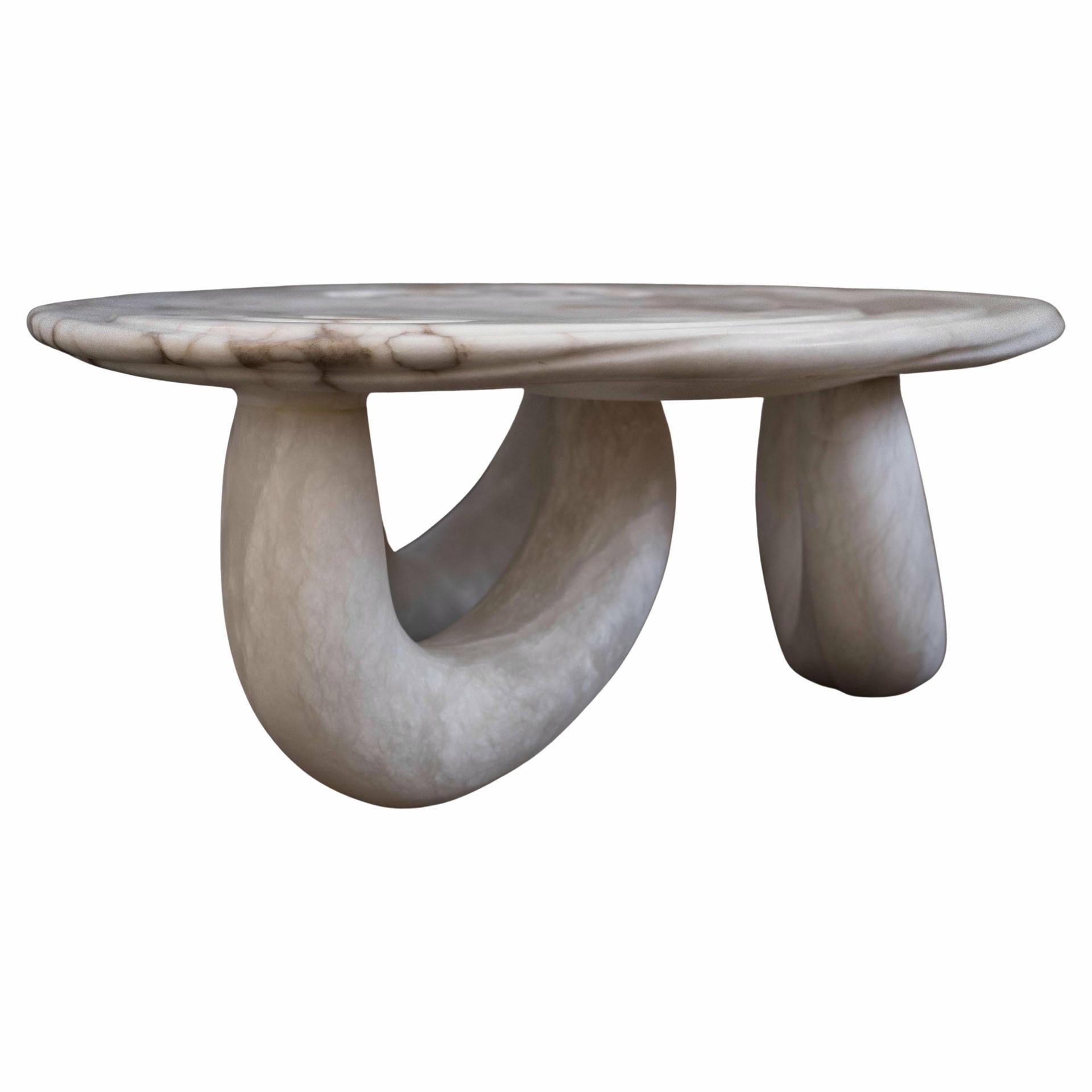 Aqua Fossil Center Table II in Alabaster by Amarist Studio 1